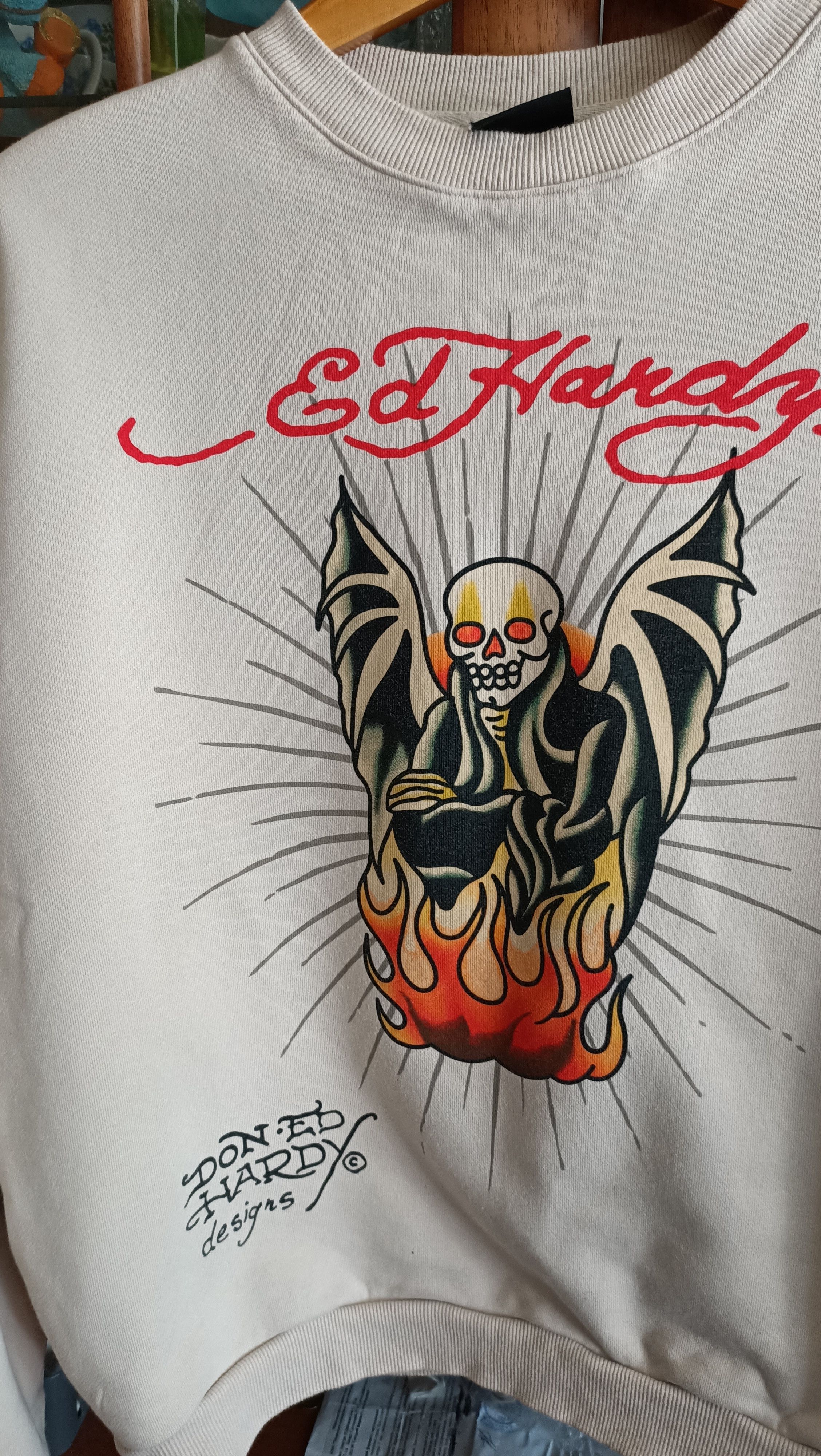 Ed Hardy Ed Hardy beige sweatshirt Size US M / EU 48-50 / 2 - 3 Thumbnail