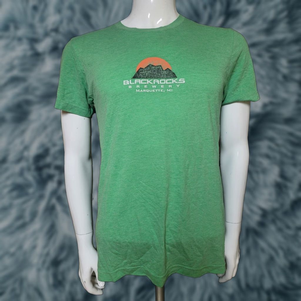 Vintage Blackrocks Brewery T Shirt Men Short Sleeve Crew Neck Cotton Blend Green Logo Graphic Tee Size US L / EU 52-54 / 3 - 1 Thumbnail