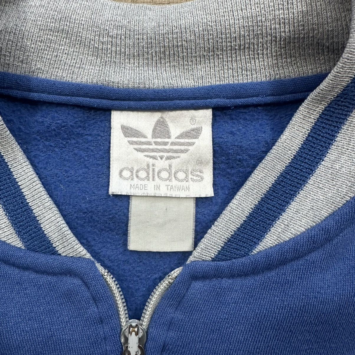 Adidas Vintage 80s Adidas Blue & Grey Trefoil Zip Up Jacket Size US M / EU 48-50 / 2 - 6 Thumbnail