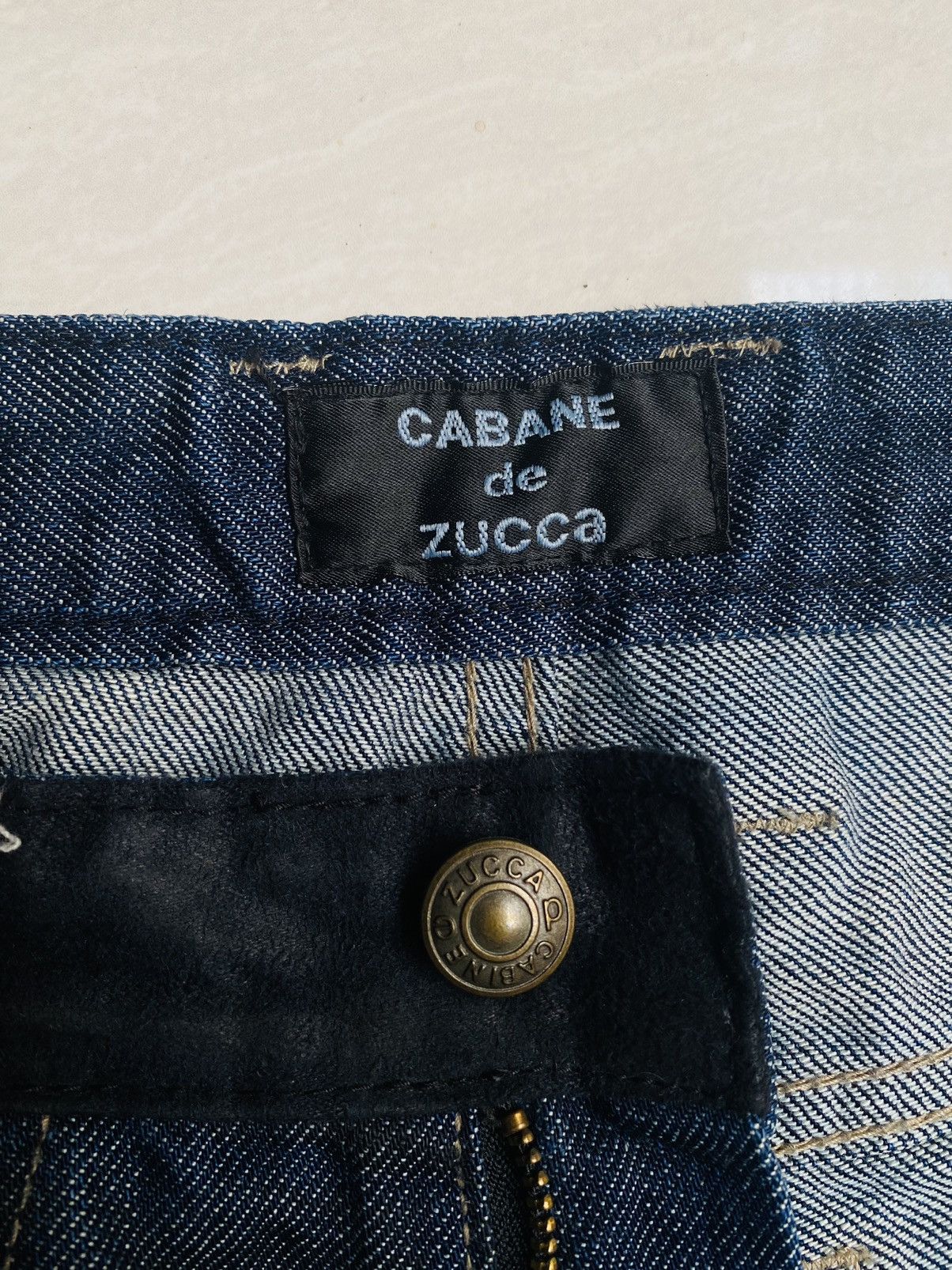 CABANE de ZUCCa Cabane de Zucca Issey Miyake Coated Denim Suede Size US 29 - 10 Thumbnail