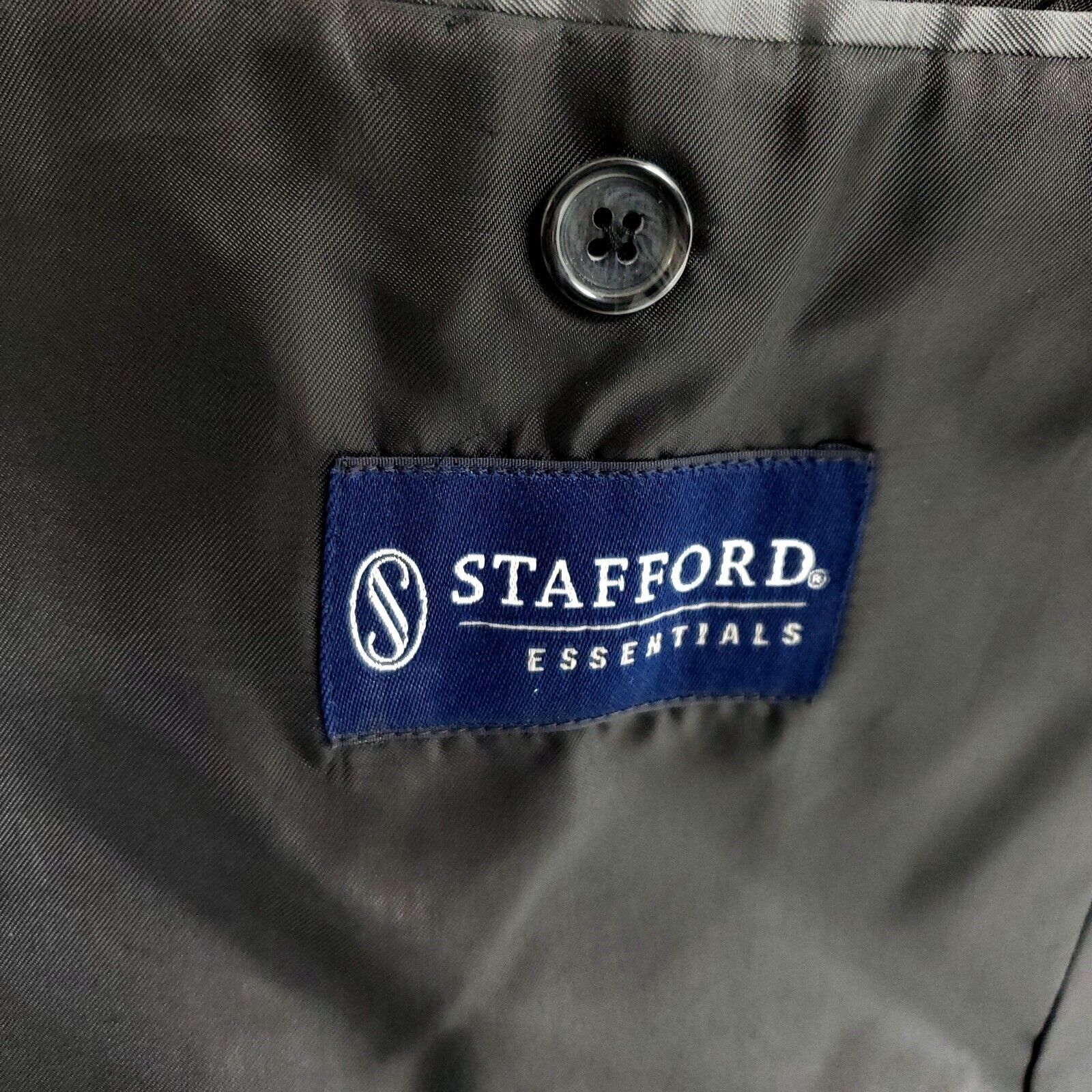 Stafford Stafford Essentials Tweed Wool 3 Button Sport Coat 46L Gray Size 46L - 7 Thumbnail