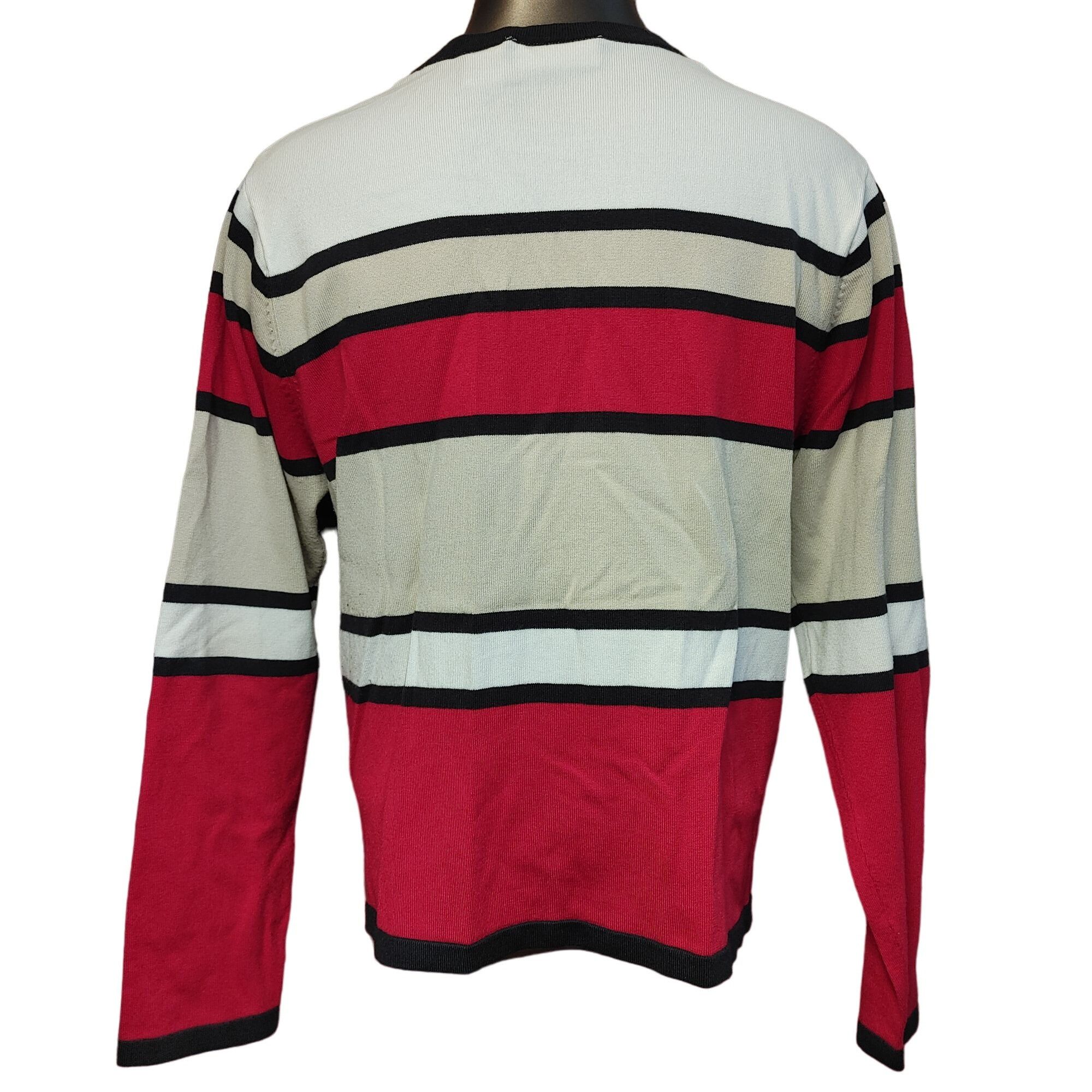 Croft & Barrow Croft & Barrow Women's Red/White Fine Gauge Knit Cardigan Sw Size XL / US 12-14 / IT 48-50 - 2 Thumbnail