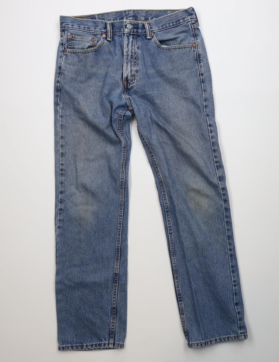 Levi's Vintage Y2K Levis 505 Regular Straight Leg Denim Jeans Blue Size US 33 - 1 Thumbnail