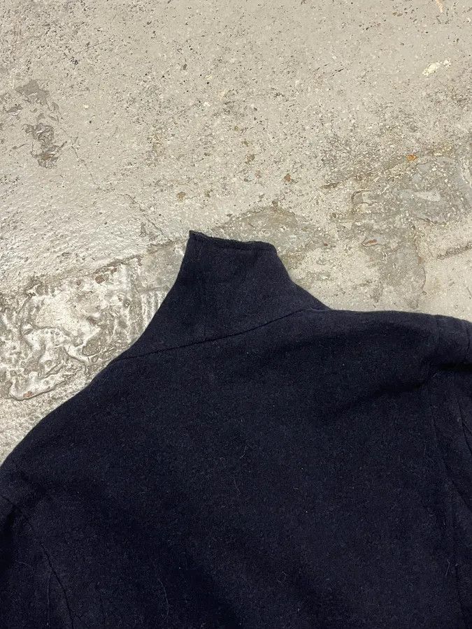 Giorgio Armani AW2011 Giorgio Armani Navy Wool Asymmetrical Wrap Jacket Size 44R - 7 Thumbnail