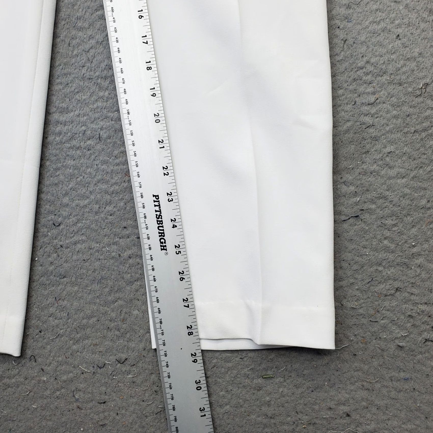 Evan Picone Evan-Picone Black Label Pants Womens 4 White Stretch Flat Front Straight Fit Dress Pants Size 27" / US 4 / IT 40 - 4 Thumbnail