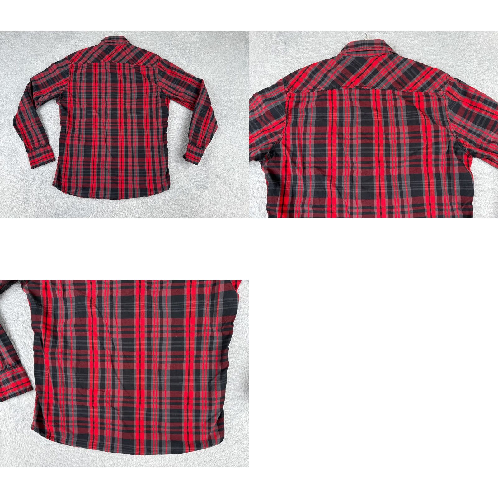 Vintage INC International Concepts Shirt Mens XL Red Plaid Pearl Snap Western Button-Up Cap Collar Size US XL / EU 56 / 4 - 9 Thumbnail