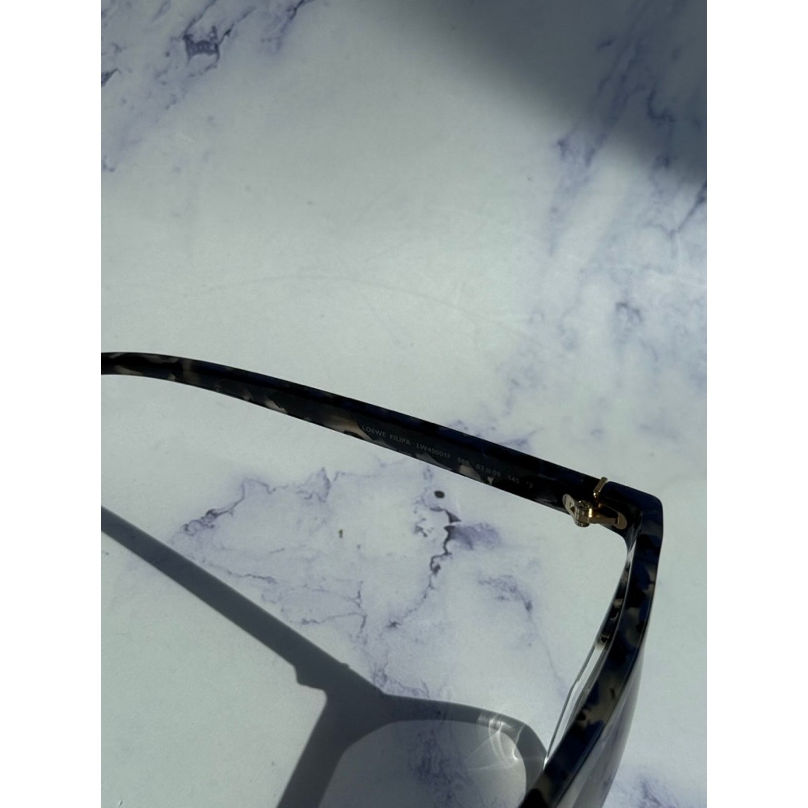 Loewe NEW Loewe LW40001F Filipa Sunglasses in Grey Blue Havana Size ONE SIZE - 7 Thumbnail
