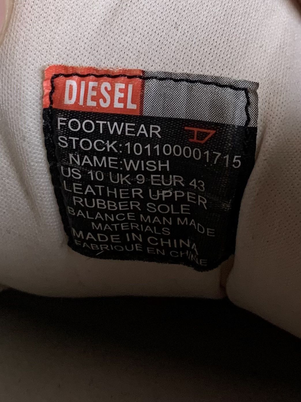 Diesel × Vintage 2000s Diesel Wish Sneakers Y2K Vintage Square Toe MM Leather Size US 10 / EU 43 - 15 Thumbnail