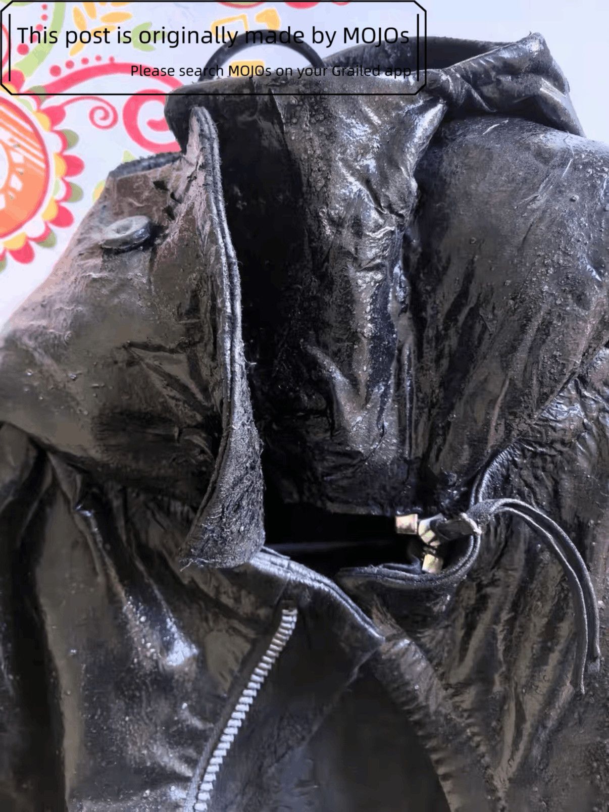 Boris Bidjan Saberi Boris Bidjan Saberi Waxed Leather Jacket mojos2124110 Size US M / EU 48-50 / 2 - 3 Thumbnail