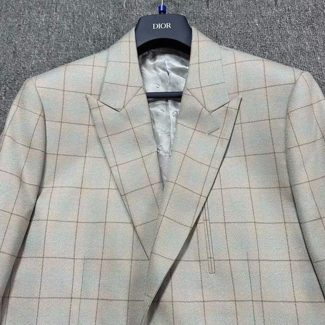 Dior dior plaid wool blazer with shimmering accents Size US M / EU 48-50 / 2 - 4 Thumbnail