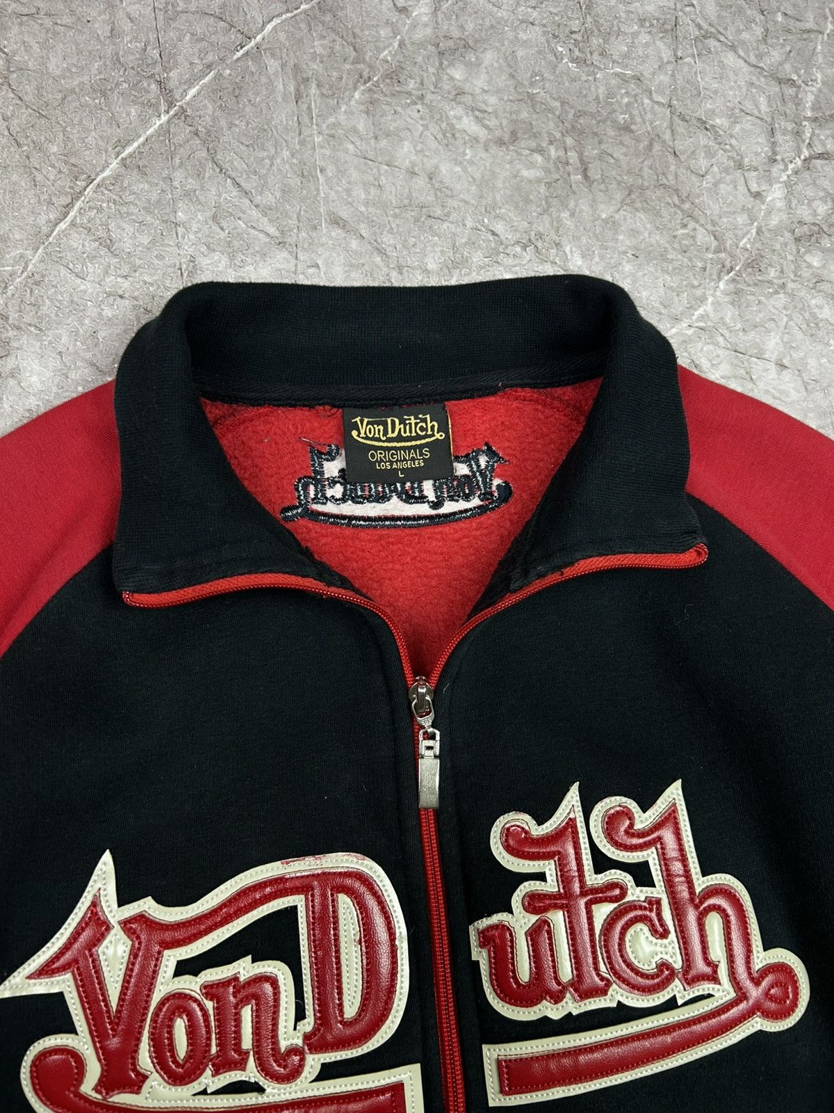 Vintage × Von Dutch Von Dutch vintage big logo full zip white sweater jacket Size US L / EU 52-54 / 3 - 4 Thumbnail