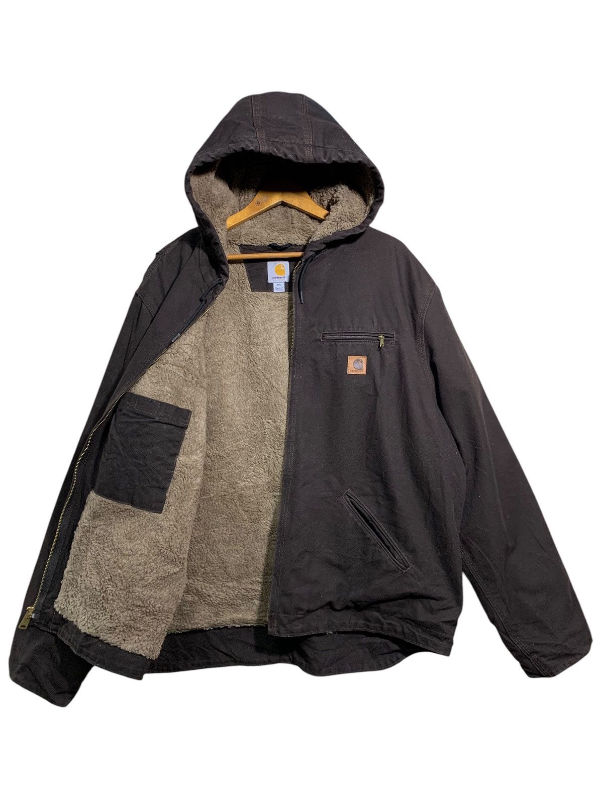 Carhartt × Carhartt Wip × Vintage 🔥VTG DETROIT CARHARTT ZIPPER HOODIE JACKET Size US XXL / EU 58 / 5 - 8 Thumbnail
