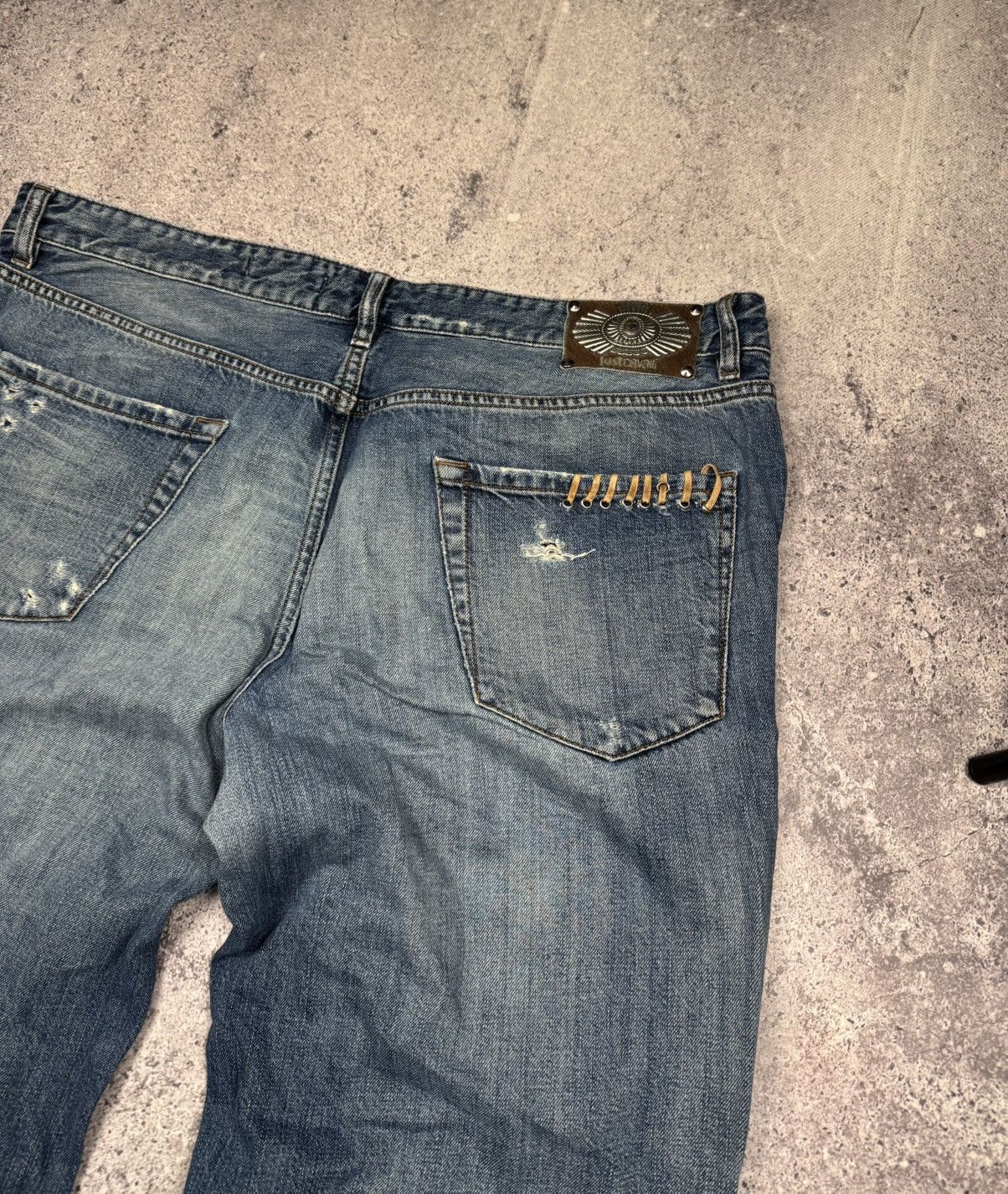 Just Cavalli 00ʼs Roberto Just Cavalli Y2K Boot Cut Baggy Jeans Pants Size US 40 / EU 56 - 11 Thumbnail