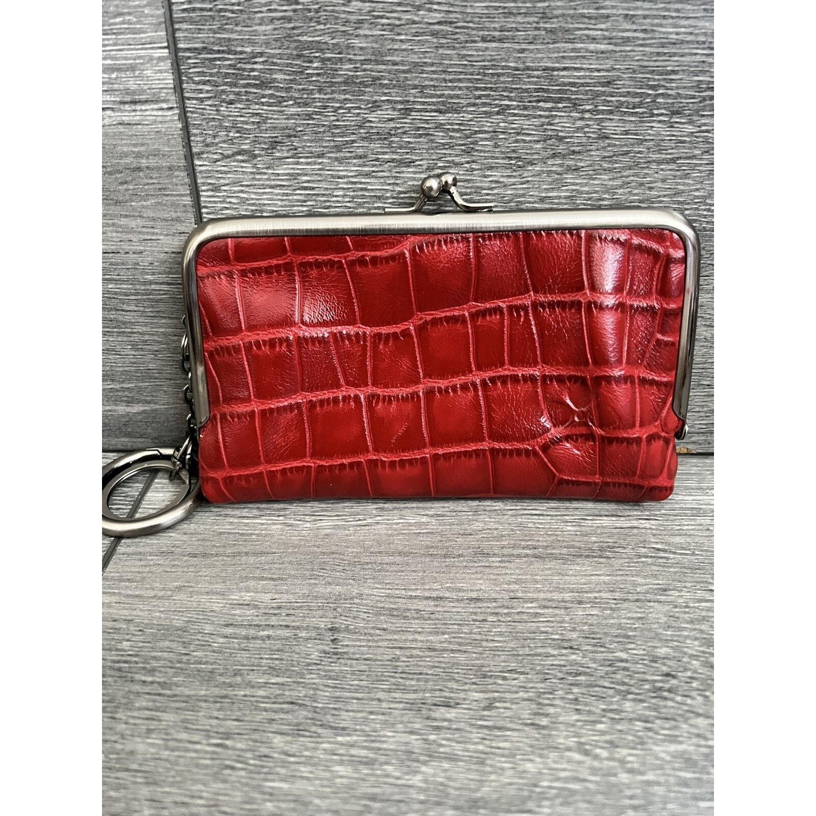 Patricia Nash Patricia Nash croc leather wallet medium size red B000606 Size ONE SIZE - 2 Thumbnail