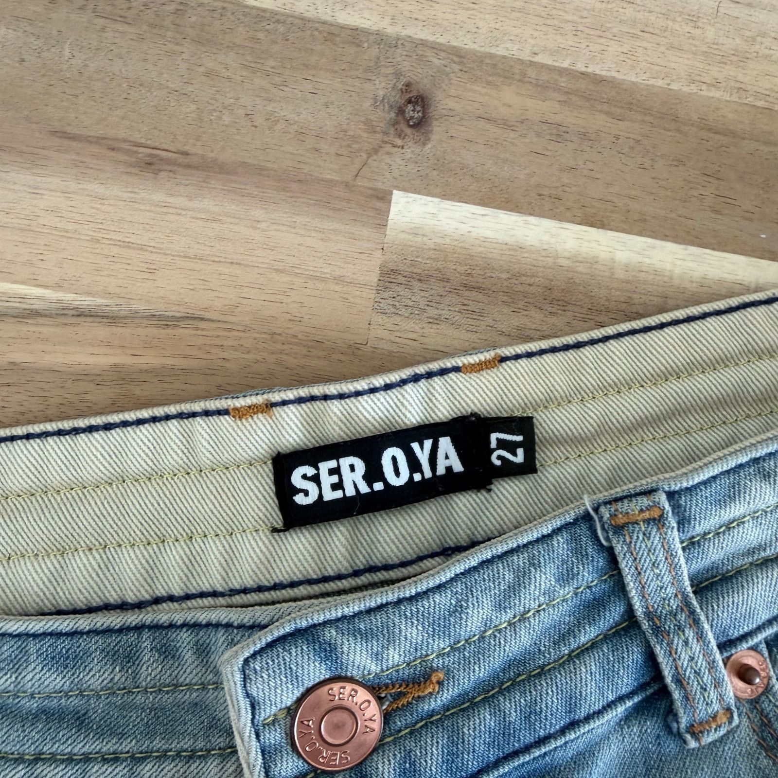 SER.O.YA Ser.o.ya Demi Mid Rise Flare Jeans Sz 27 Size 27" / US 4 / IT 40 - 2 Thumbnail