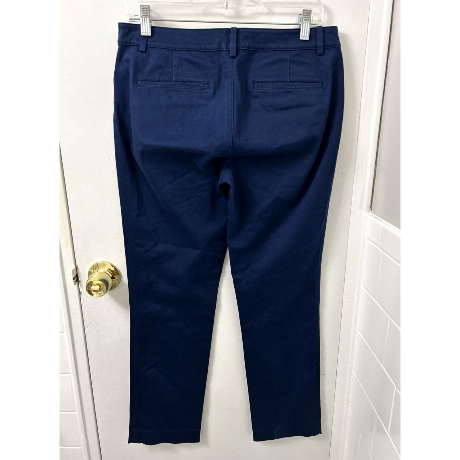 Ralph Lauren Lauren Ralph Lauren Pants Womens 6 Blue Cotton Spandex Twill Pockets Zipper Logo Straight Chino Casual Workwear Mens? Size 28" / US 6 / IT 42 - 6 Thumbnail