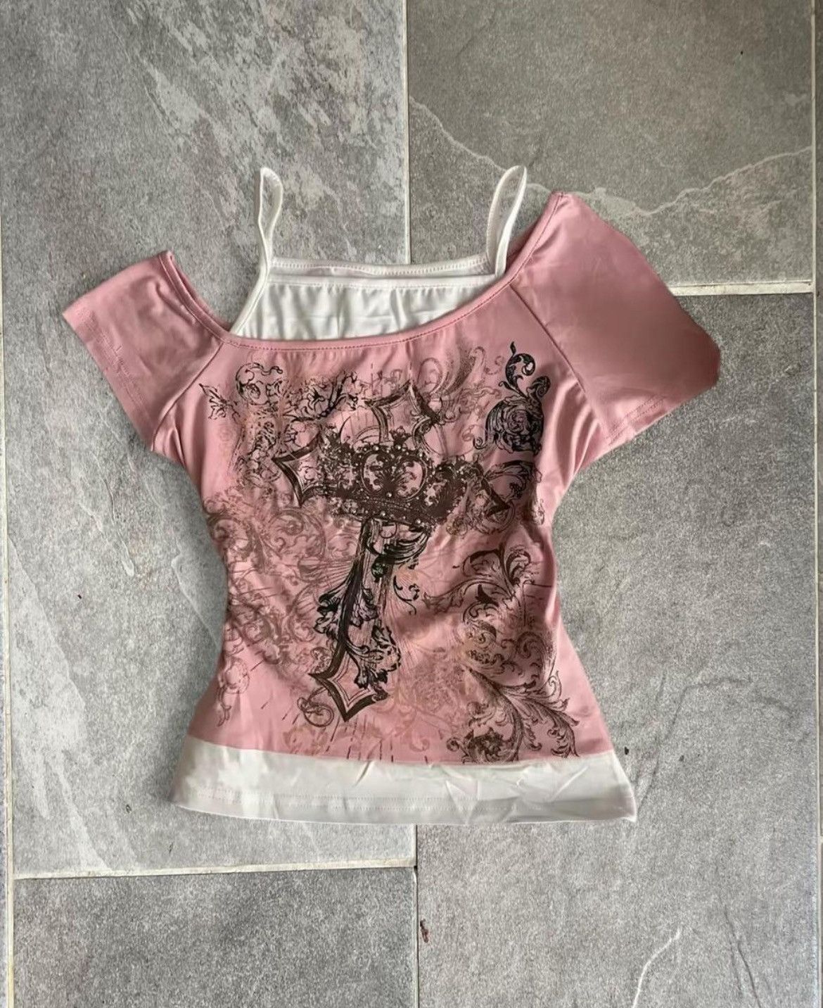 Other Y2k emo cute pink tank top Size S / US 4 / IT 40 - 1 Thumbnail