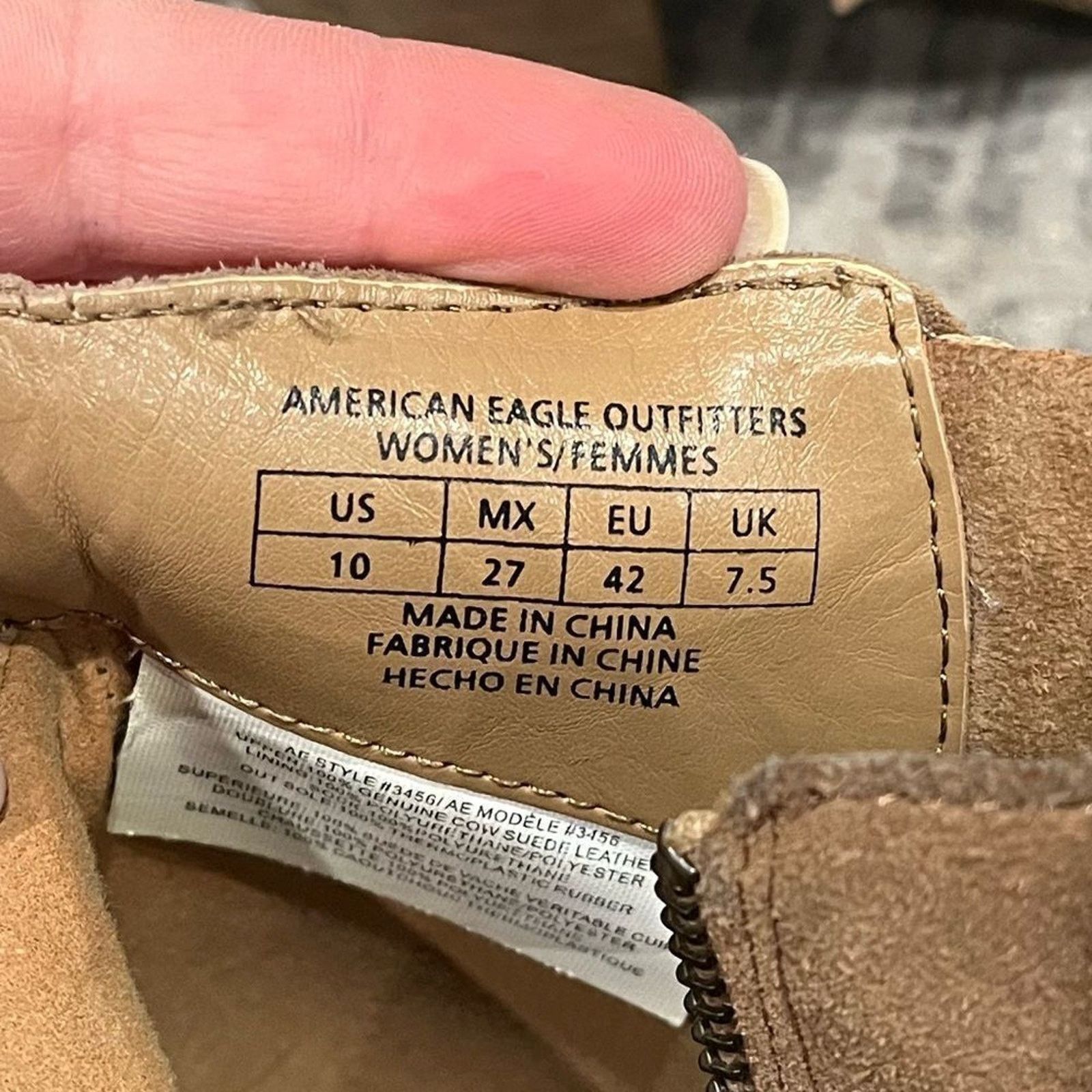 American Eagle Outfitters American Eagle Outfitters Bootie Suede Leather Tan Size 10 Size US 10 / IT 40 - 5 Thumbnail