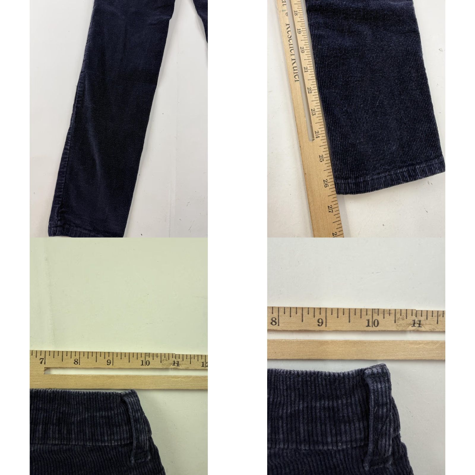 Vintage John Galt Pants Womens XXS Blue Corduroy Straight Leg Stretch Pockets Casual Size 24" / US 00 / IT 34 - 8 Thumbnail