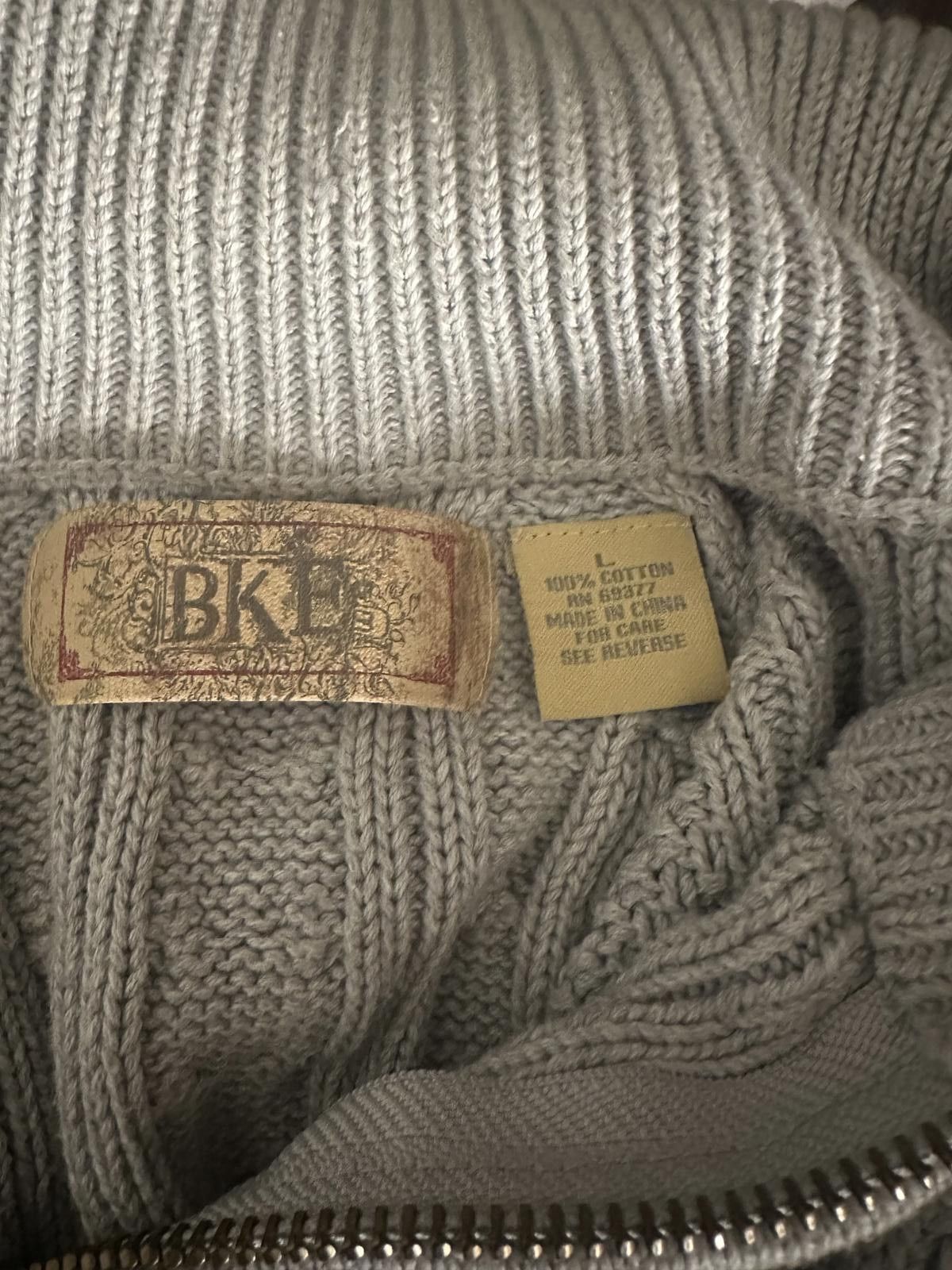 BKE BKE gray 1/4 zip cable knit sweater Size Large Size US L / EU 52-54 / 3 - 5 Thumbnail