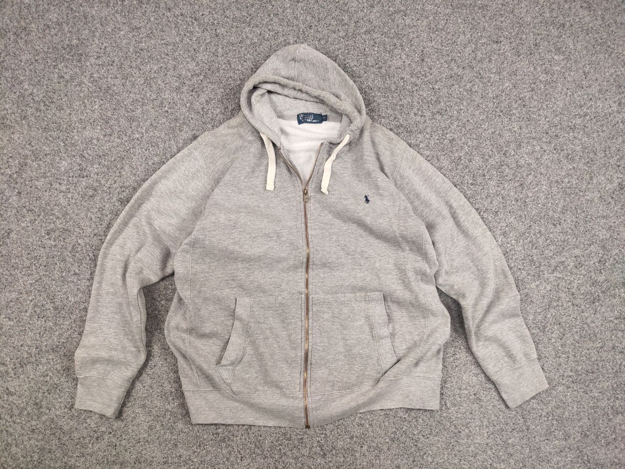 Polo Ralph Lauren Vintage 90's Polo Ralph Lauren Blank Zip Hoodie Usa style Size US XL / EU 56 / 4 - 14 Thumbnail
