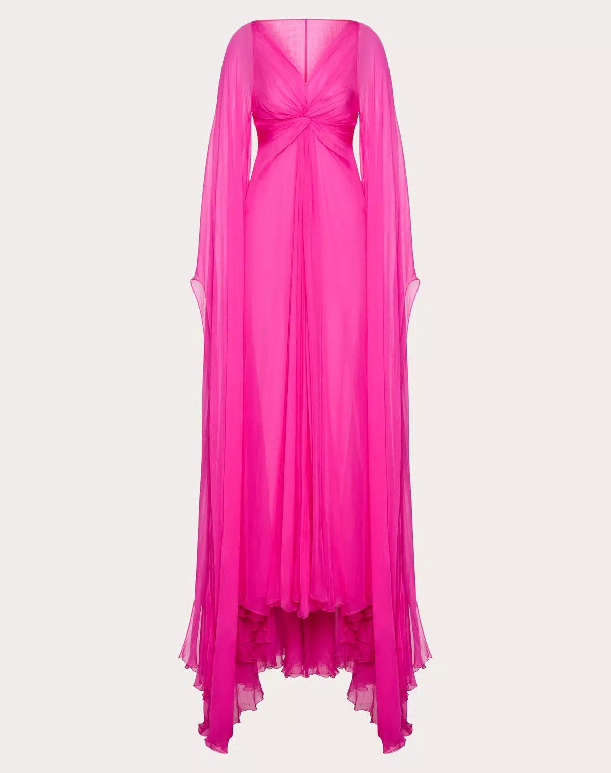 Valentino o1s1wg110625 Chiffon Gown in Pink Size S / US 4 / IT 40 - 1 Thumbnail
