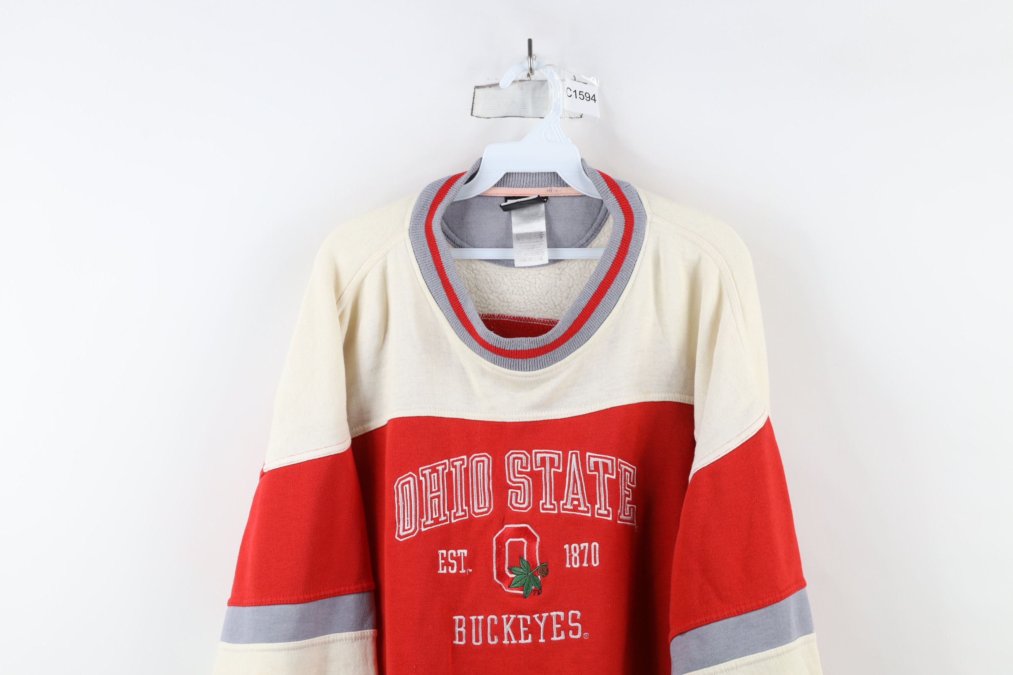 Vintage Vintage 90s Ohio State University Hockey Jersey Sweatshirt Size US XXL / EU 58 / 5 - 2 Thumbnail