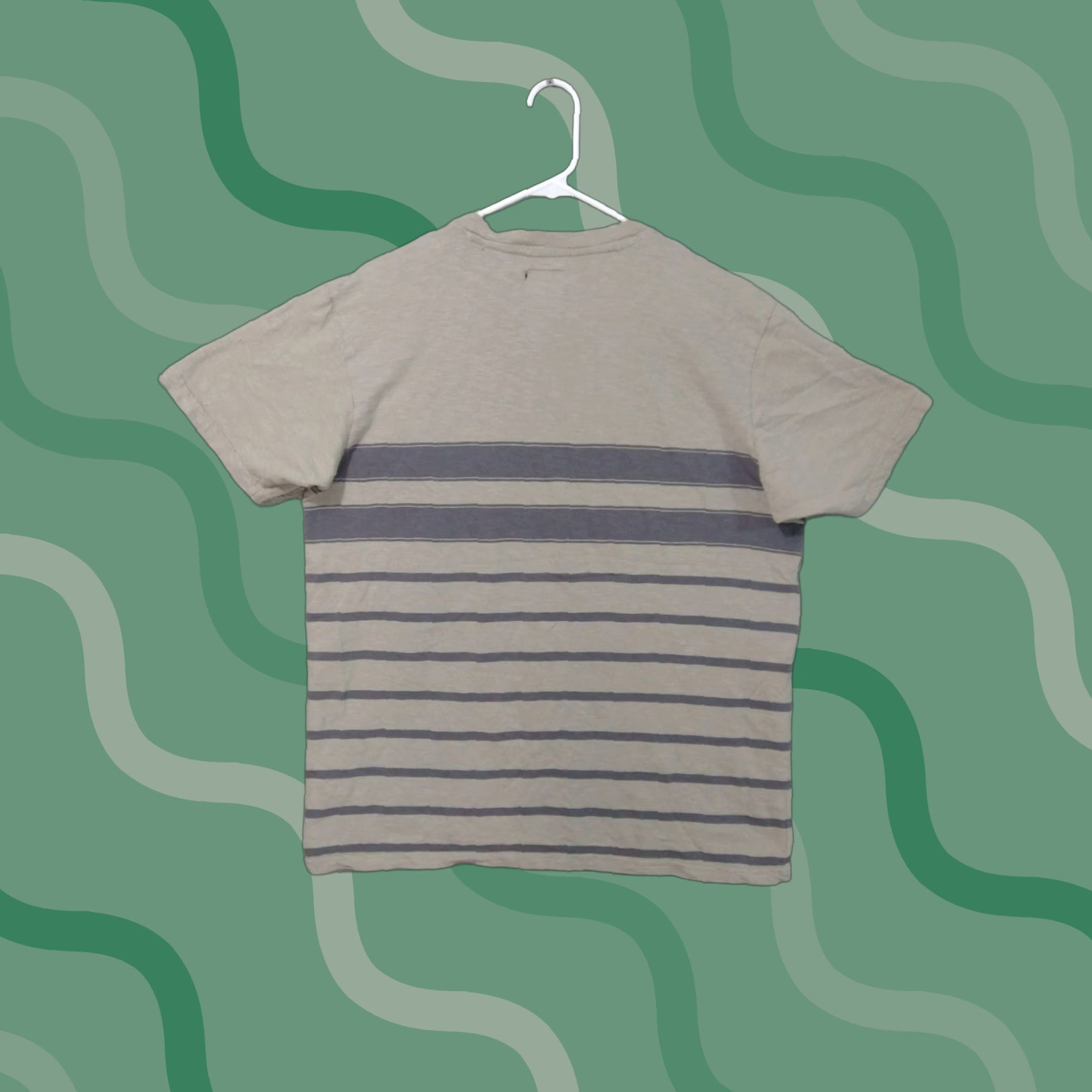Prana prAna Shirt Mens L Beige Striped V-Neck Short Sleeve Organic Cotton Breyson Nature Outdoor Shirt Mens L Beige Striped V-Neck Organic Cotton Breyson Size US L / EU 52-54 / 3 - 1 Thumbnail