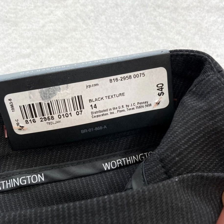 Worthington Worthington Women's 14 Black Stretch Dress Pants Bootcut NWT Modern Fit Adult Regular Size 14 Inseam 33 in Pants Size 36" / US 14 / IT 50 - 5 Thumbnail