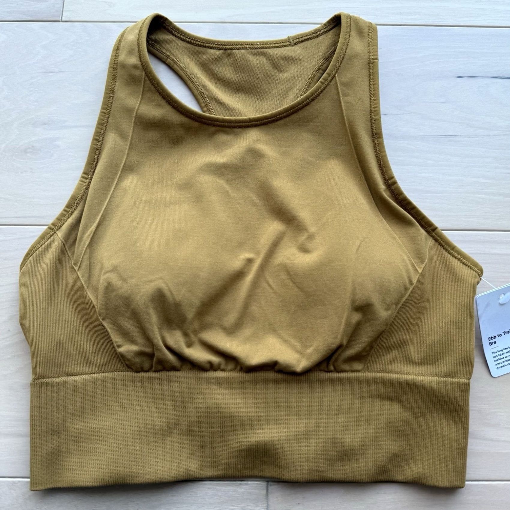 Lululemon Lululemon EBB to Train Bra 6 Dark Khaki Yoga Vent Surge Training Athleisure Sports Bra Womens Size ONE SIZE - 3 Thumbnail