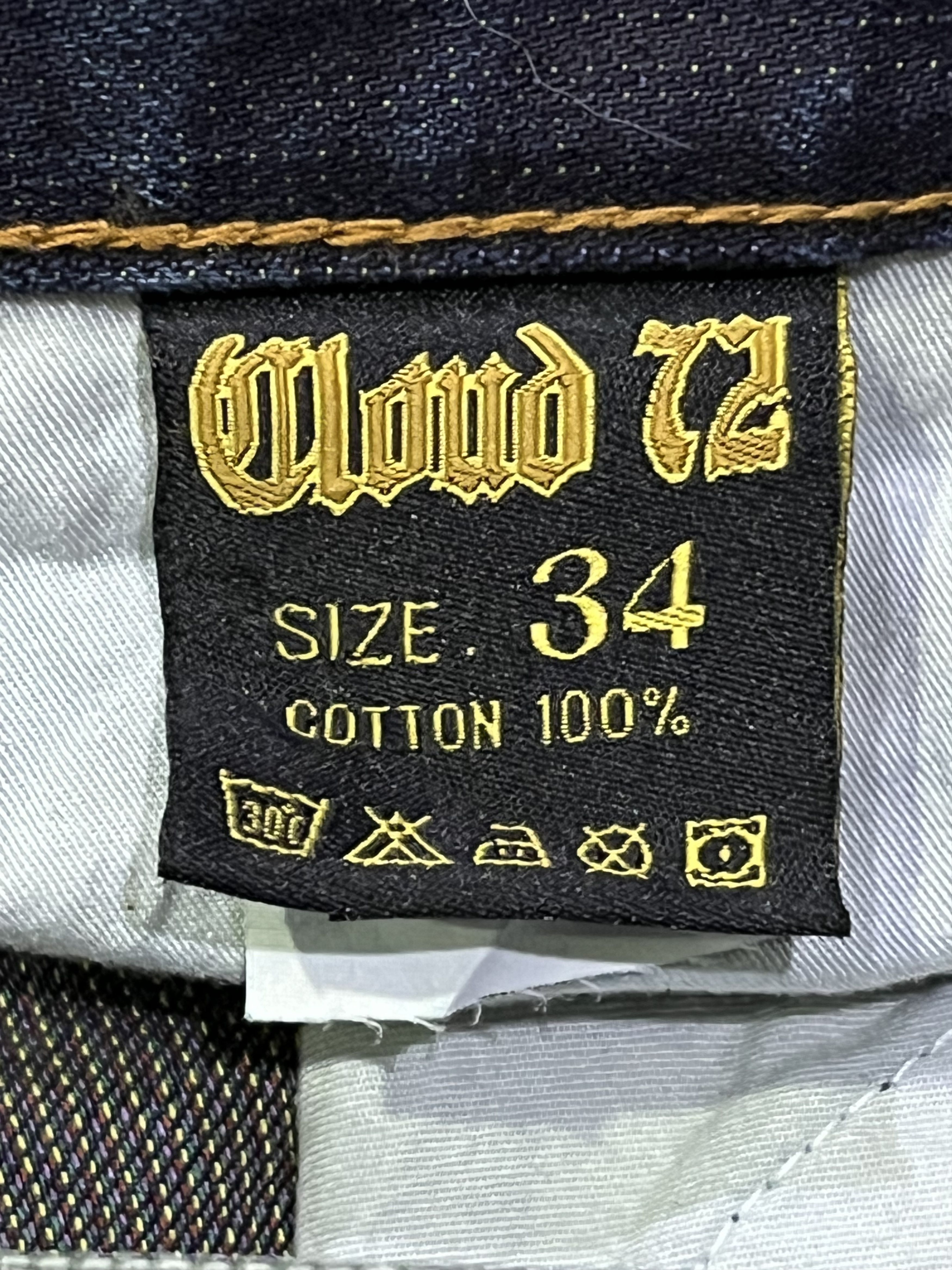 Red Clouds Collective Vintage CLOUD DENIM BigBold Embroidery Skull Jeans Karakuri Size US 32 / EU 48 - 11 Thumbnail