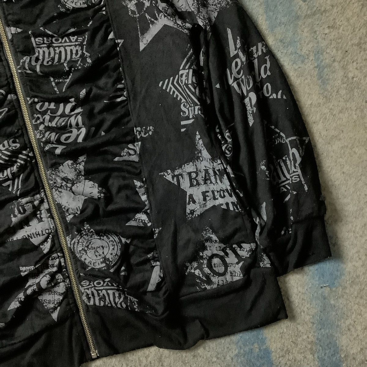 Hysteric Glamour × If Six Was Nine × Le Grande Bleu (L.G.B.) Ecrire Y2K Zipper Full Print Hoodie ifsixwasnine lgb style Size US L / EU 52-54 / 3 - 4 Thumbnail