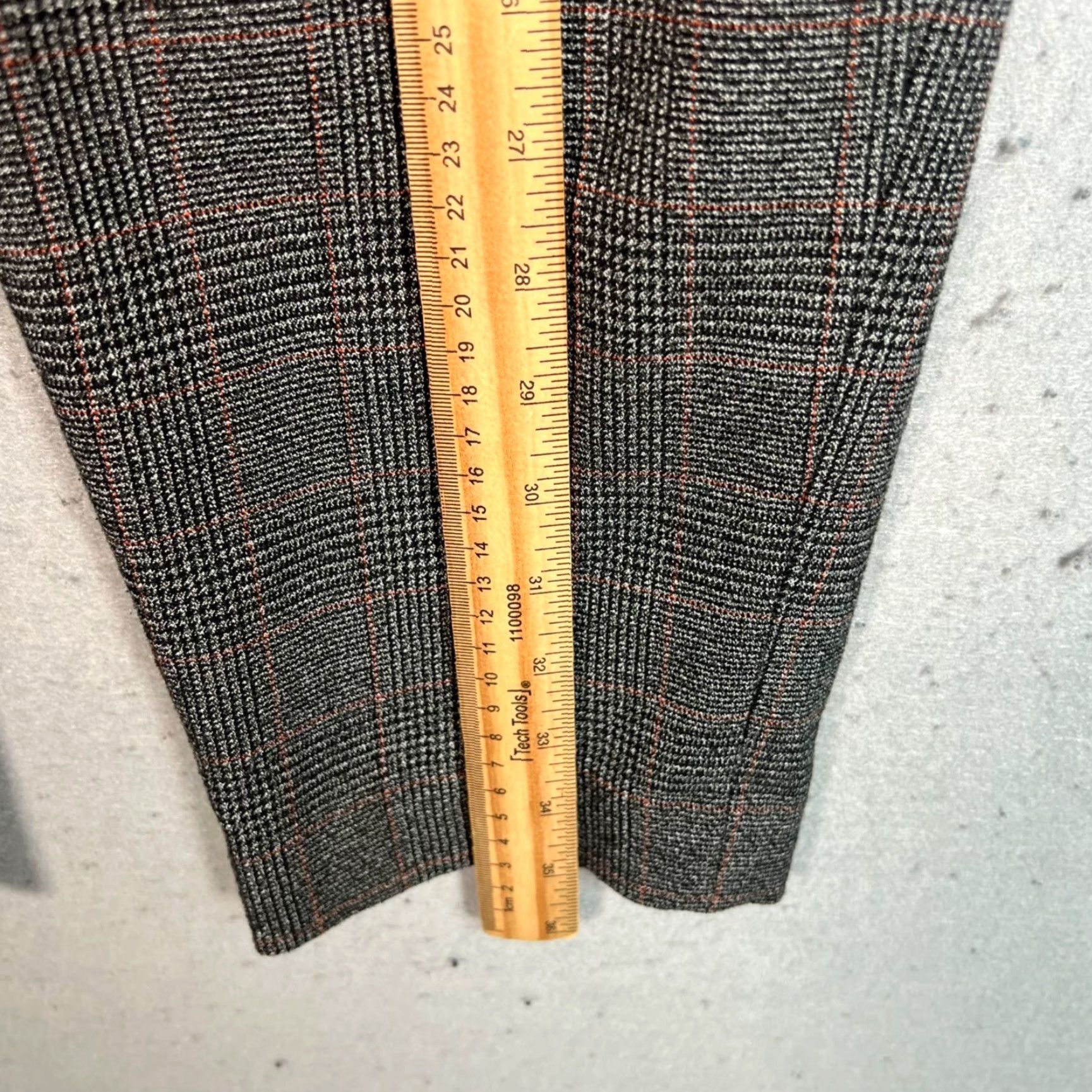 Zara Zara Womens Pants Plaid Dark Gray Trousers Elastic Waistband High Rise M Size 32" / US 10 / IT 46 - 6 Thumbnail