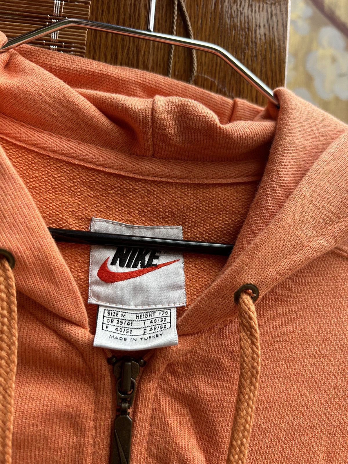 Nike × Vintage Vintage 00’s Nike Zip Up Hoodie Orange Size M Dead Stock Size US M / EU 48-50 / 2 - 6 Thumbnail