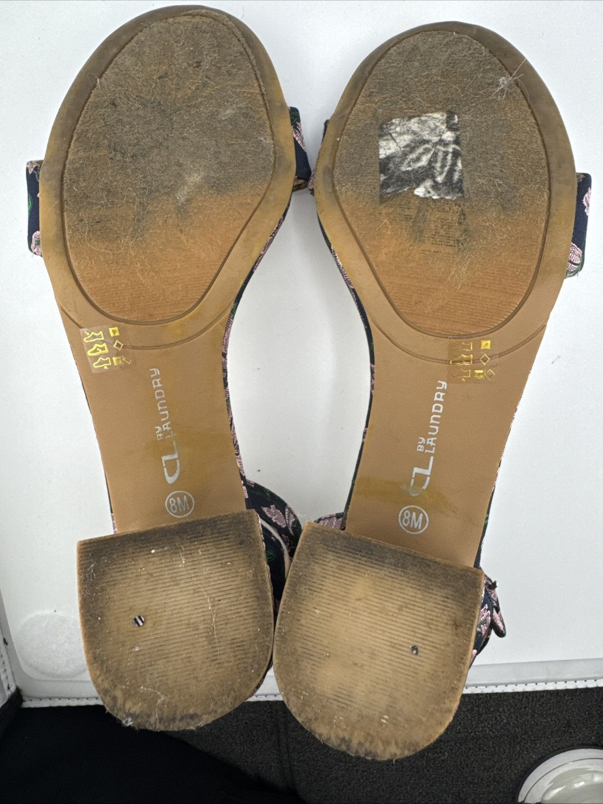 Chinese Laundry CL by Laundry Women Size 8 Blue Tapestry Block Wedge Heels Size US 8 / IT 38 - 4 Thumbnail