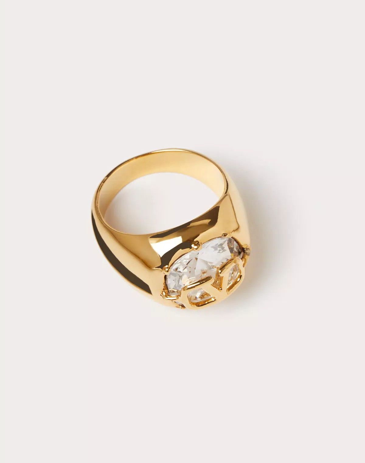 Valentino oc11z0725 Size:Small/Swarovski® Crystal Ring in Golden Size ONE SIZE - 4 Thumbnail