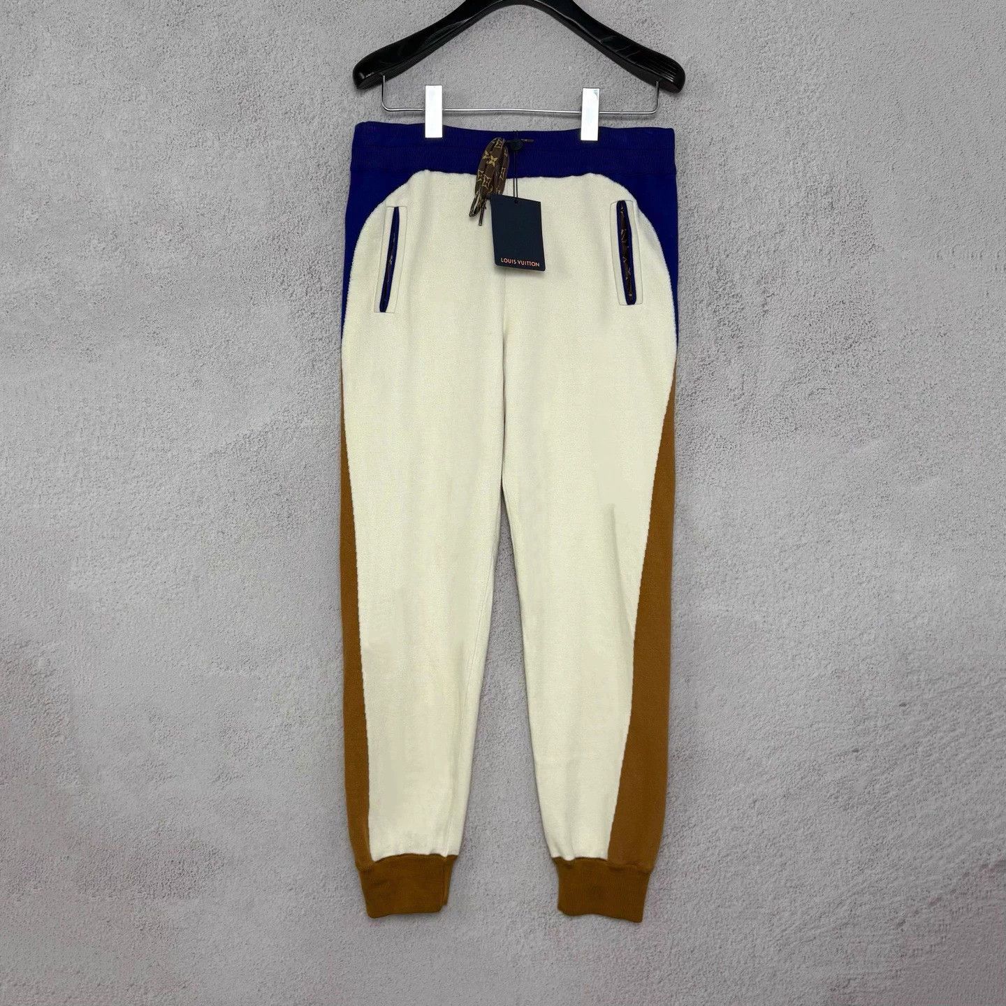 Louis Vuitton Louis Vuitton White/Brown Colorblock Trackpants M Size US 32 / EU 48 - 1 Thumbnail