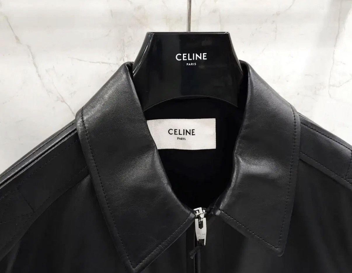 Celine Celine 23FW leather flight aviator jacket sz54 Size US L / EU 52-54 / 3 - 3 Thumbnail