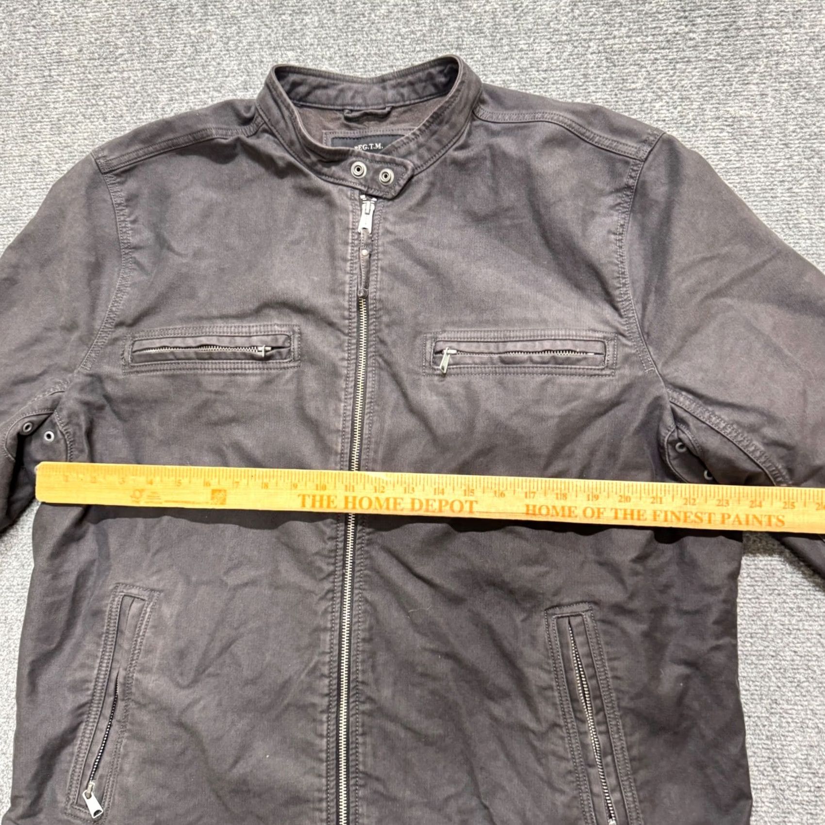 Lucky Brand Lucky Brand Bonneville Racer Jacket Navy Blue Moto Biker Men 2XL Quilted Cotton Jacket Size US XXL / EU 58 / 5 - 4 Thumbnail