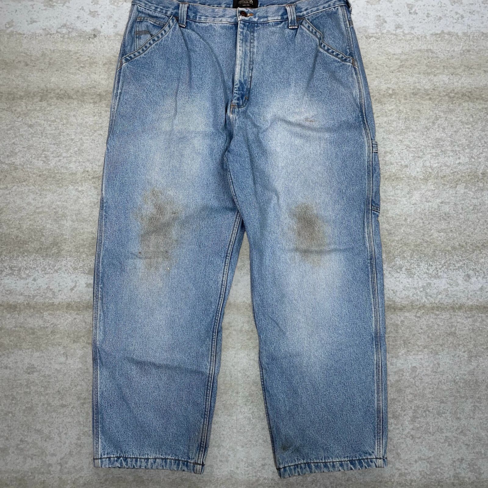 Redhead Vintage 90s RedHead Carpenter Jeans 40x30 Relaxed Light Wash Size US 40 / EU 56 - 6 Thumbnail