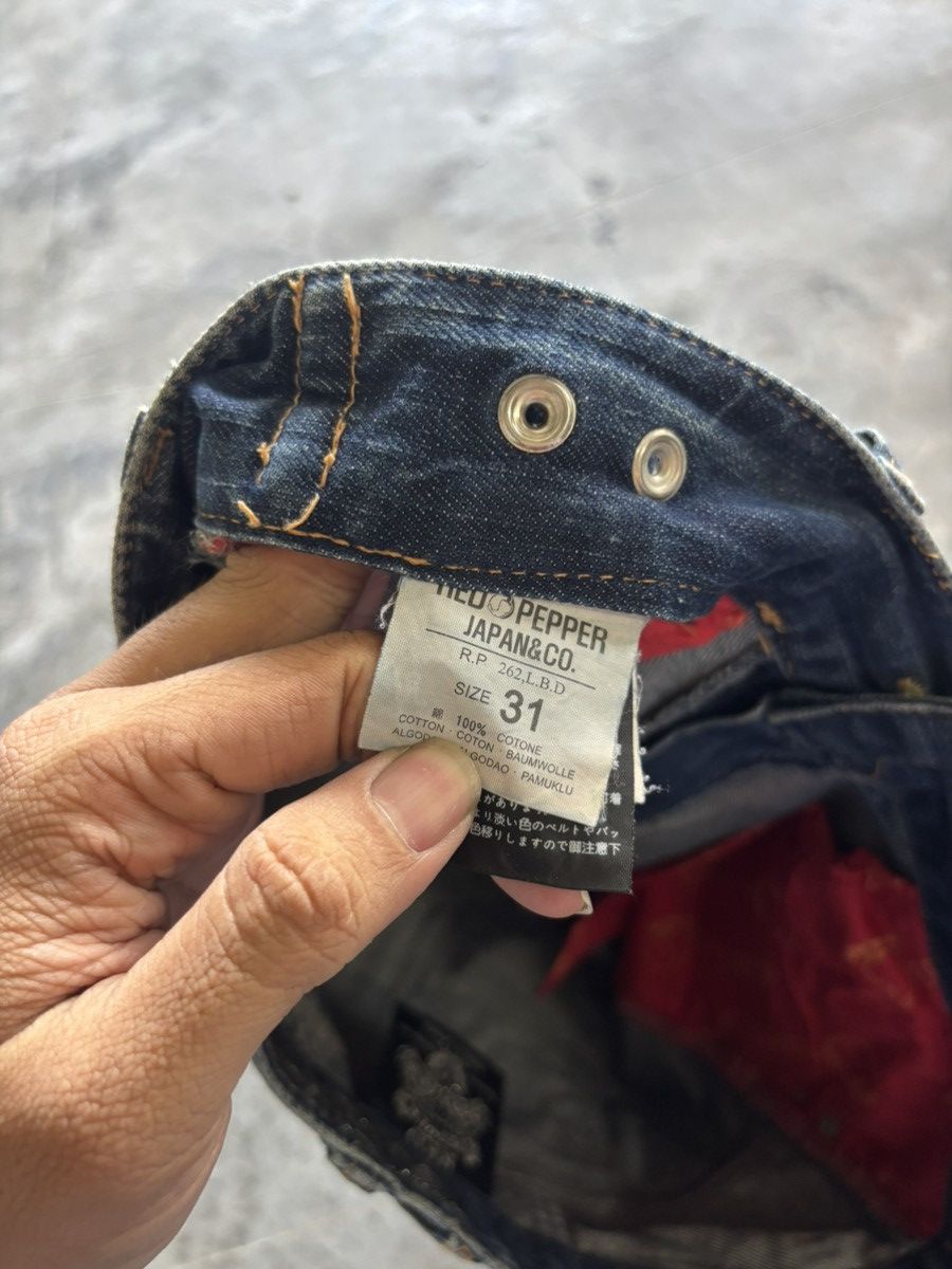 If Six Was Nine SICK FLARE RED PEPPER JEANS DISTRESSED JAPANESE PUNK GOTH Size US 31 - 7 Thumbnail