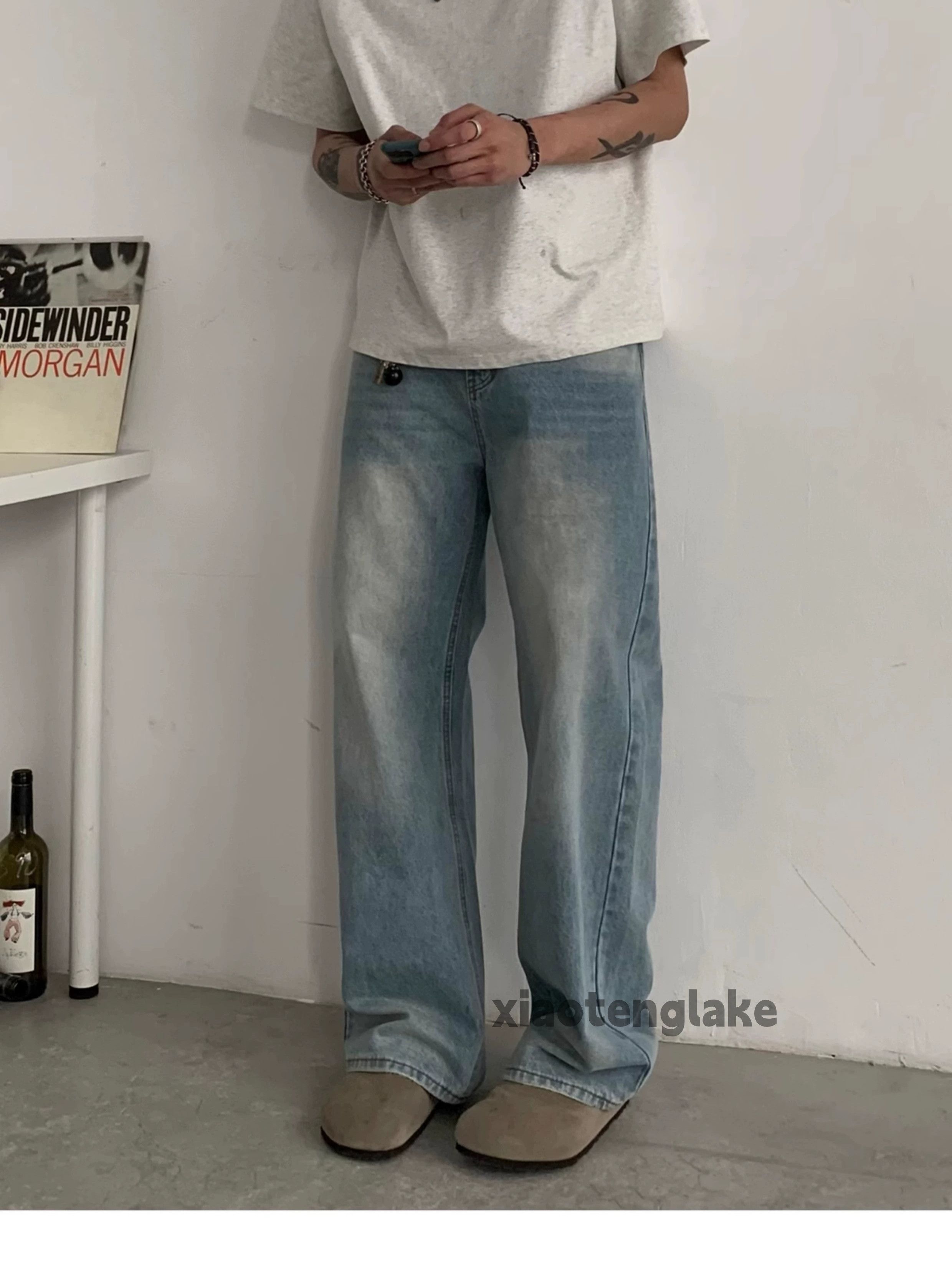 Jean × Vintage washed faded y2k skate hiphop yuppie loose jeans Size US 32 / EU 48 - 1 Thumbnail