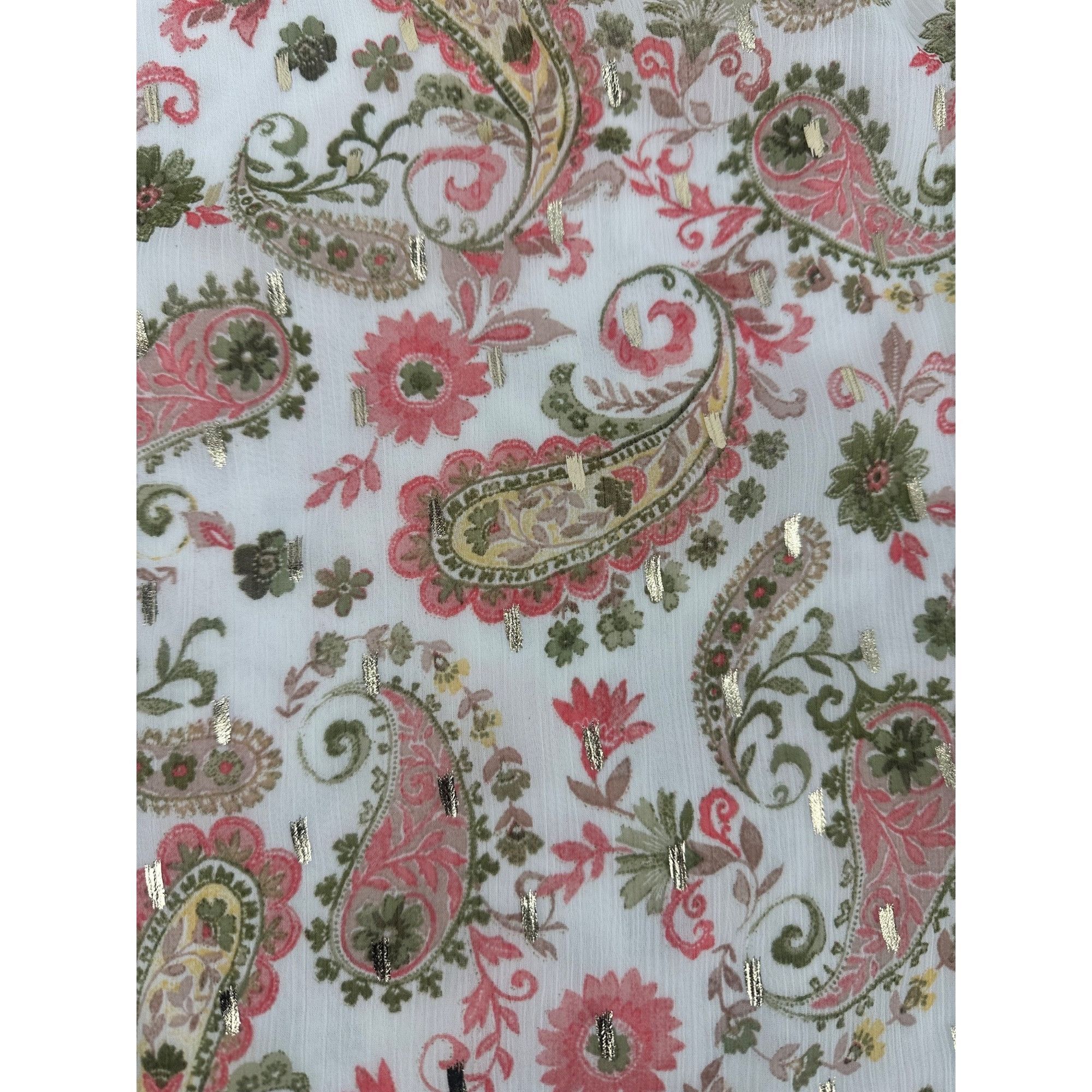Other Tamara H Women Paisley Floral Blouse 2X Plus Gold Metallic T Size XXL / US 16-18 / IT 52-54 - 6 Thumbnail