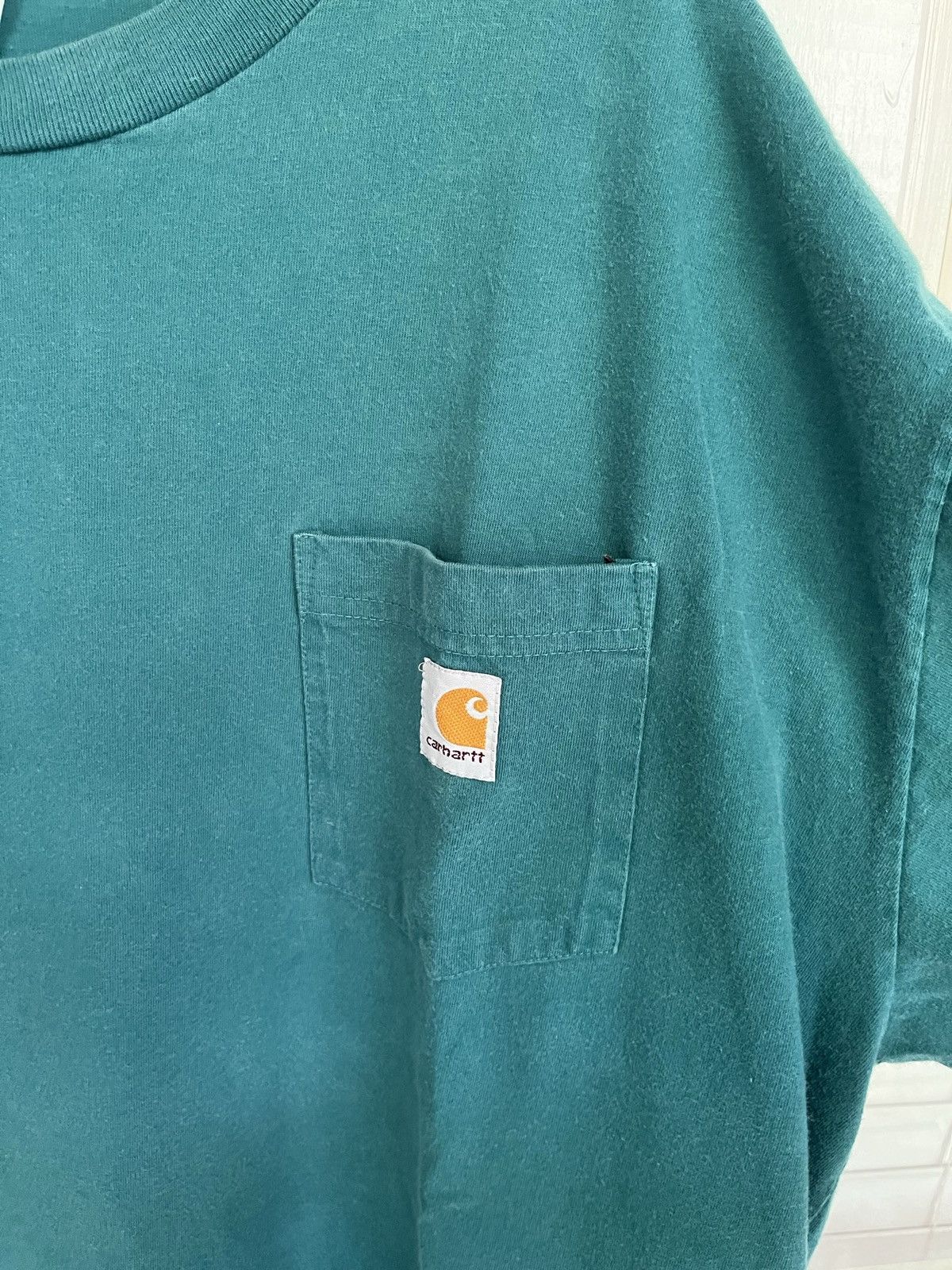 Carhartt Vintage Carhartt Teal Pocket Tee Size US XXL / EU 58 / 5 - 2 Thumbnail