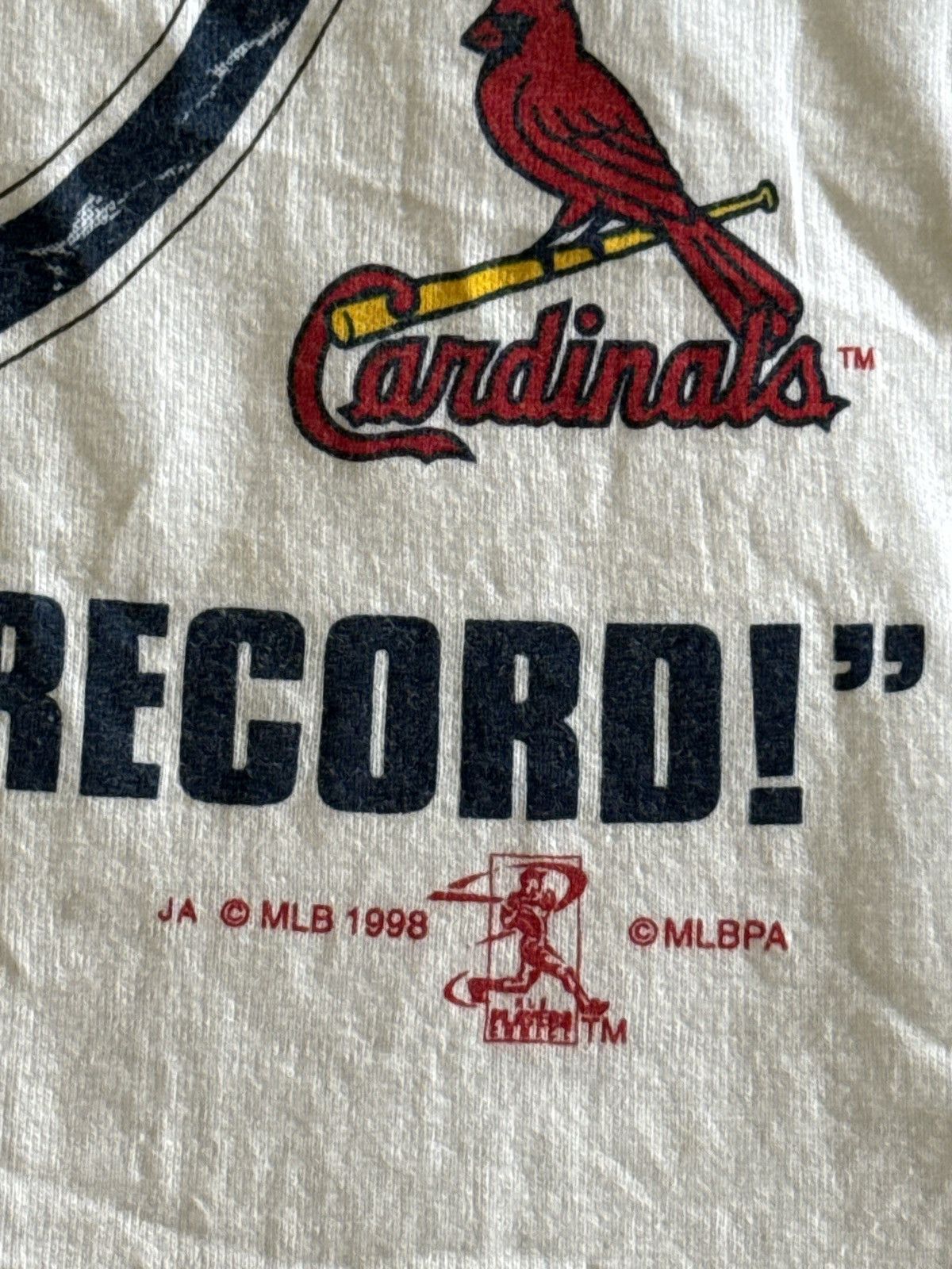 Hanes × Vintage 1998 Mark McGwire 70 HR T-Shirt VTG MLB L Hanes USA Fabric Size US L / EU 52-54 / 3 - 6 Thumbnail