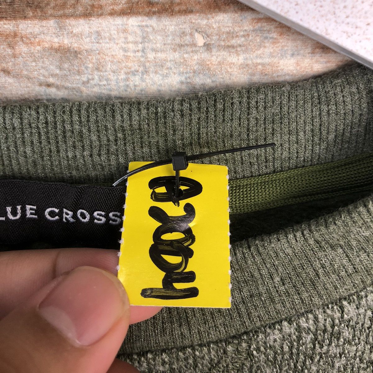 Japanese Brand Blue Cross streetwear Green Sweatshirt #A2064 Size US S / EU 44-46 / 1 - 10 Thumbnail