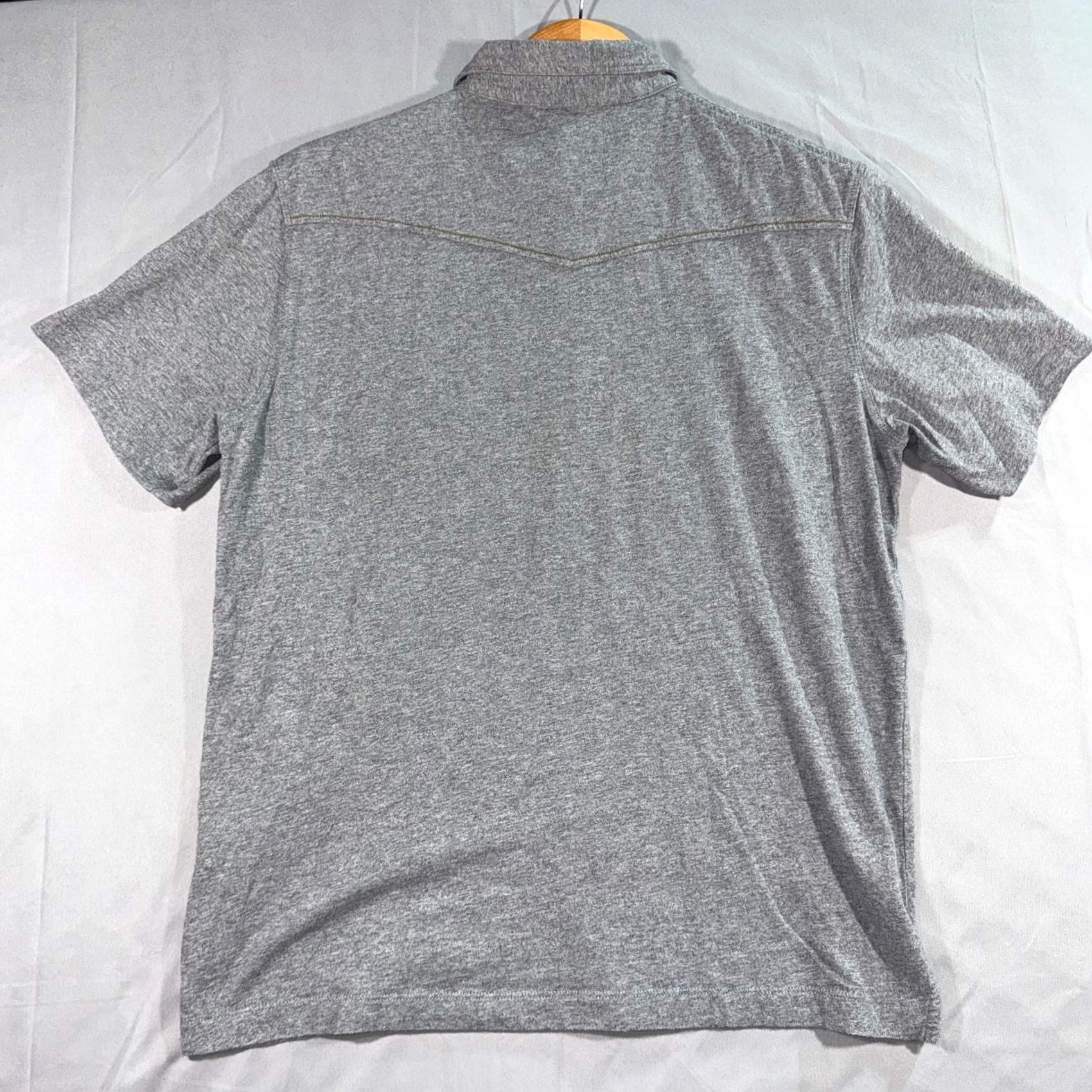 Howler Brothers Howler Brothers Ranchero Polo Shirt Heather Gray Pearl Snap Western Size Medium Mens Polo Shirt Short Sleeve Casual Size US M / EU 48-50 / 2 - 2 Thumbnail