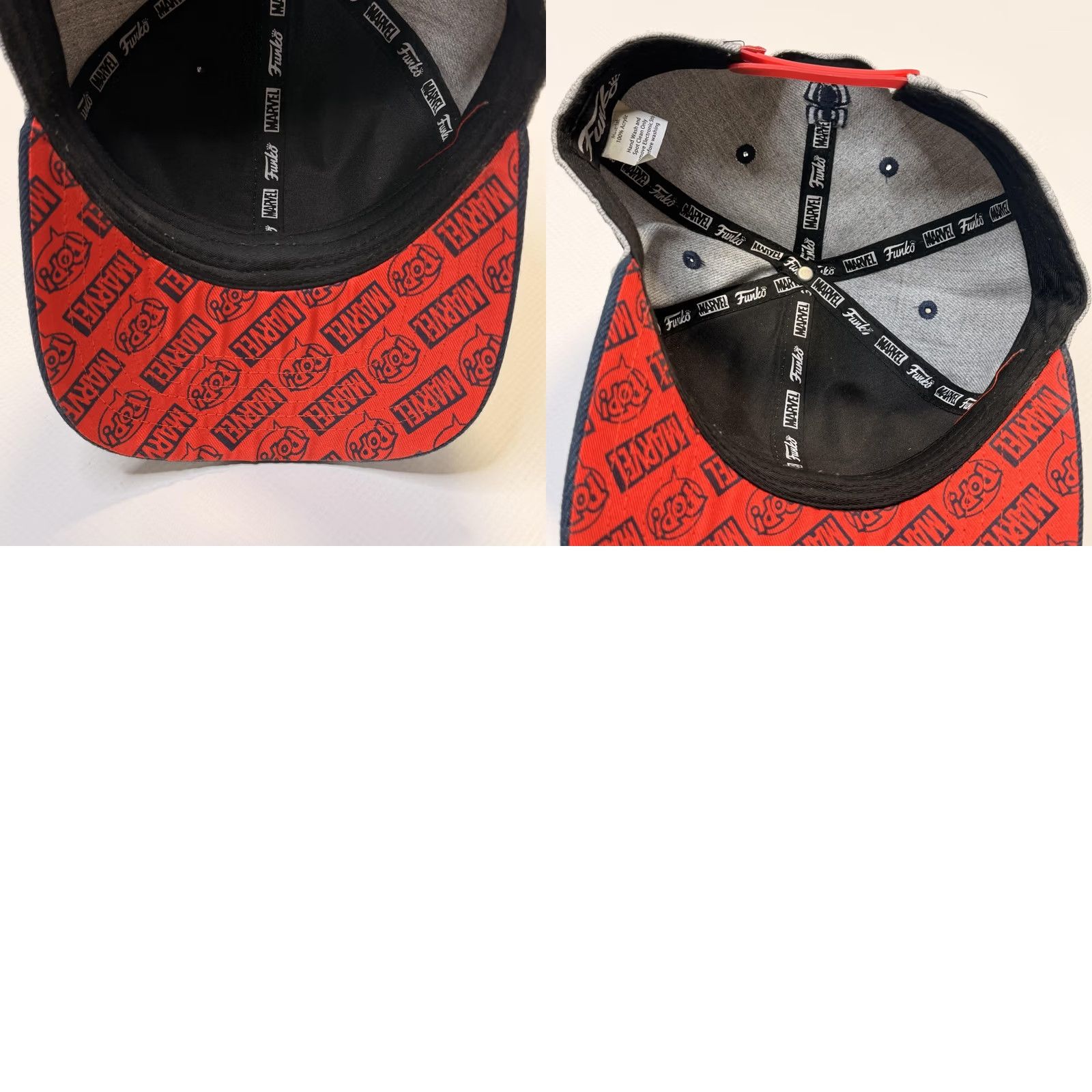 Vintage Funko Spider-Man Hat CapSnapback Mens One Size Gray Navy Marvel Pop Comics Size ONE SIZE - 8 Thumbnail