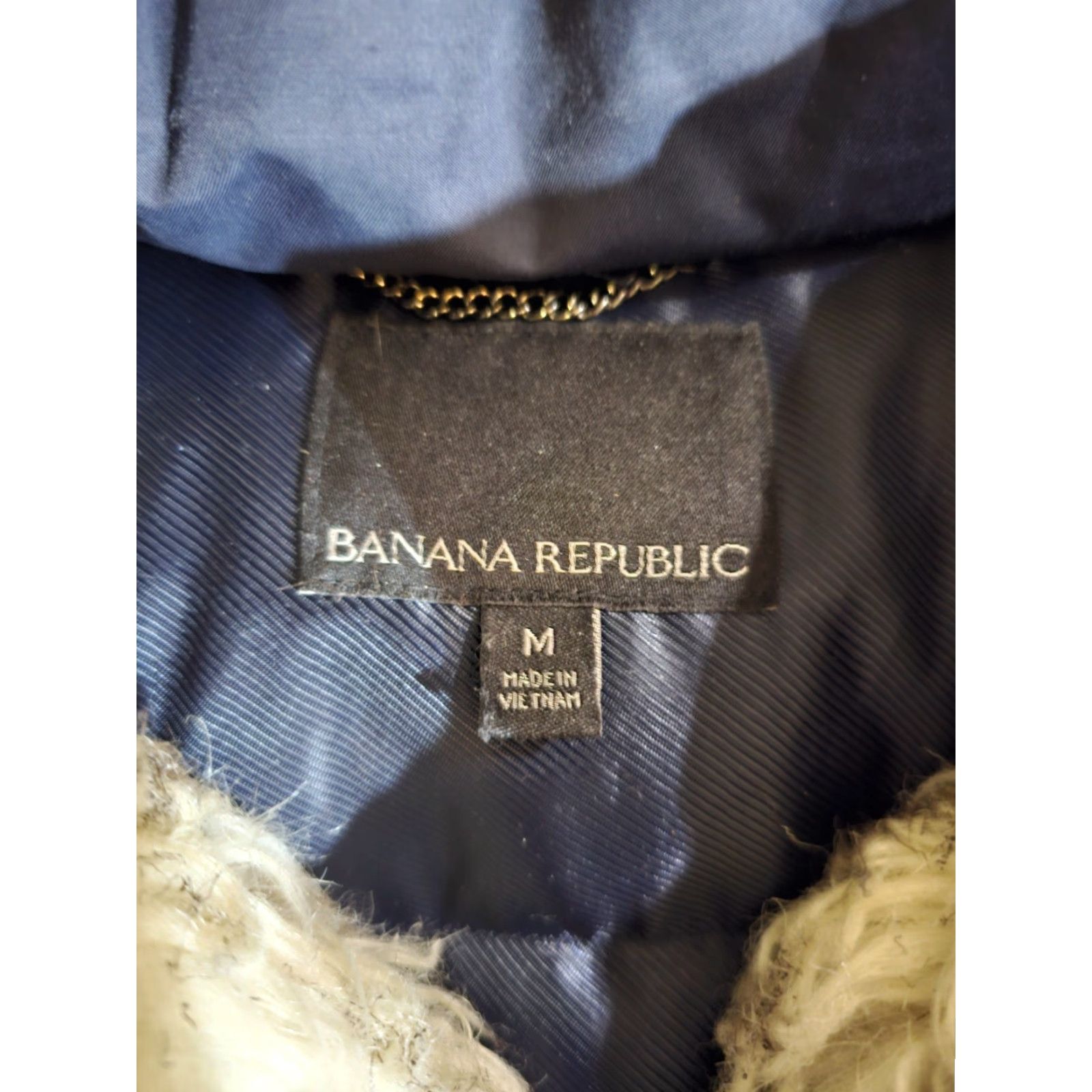 Banana Republic Banana Republic Parka Jacket Womens M Blue Down Faux Fur Hooded Removable Hood Classic 2 Way Front Zipper Pockets Winter Casual Travel Long Coat Size M / US 6-8 / IT 42-44 - 4 Thumbnail