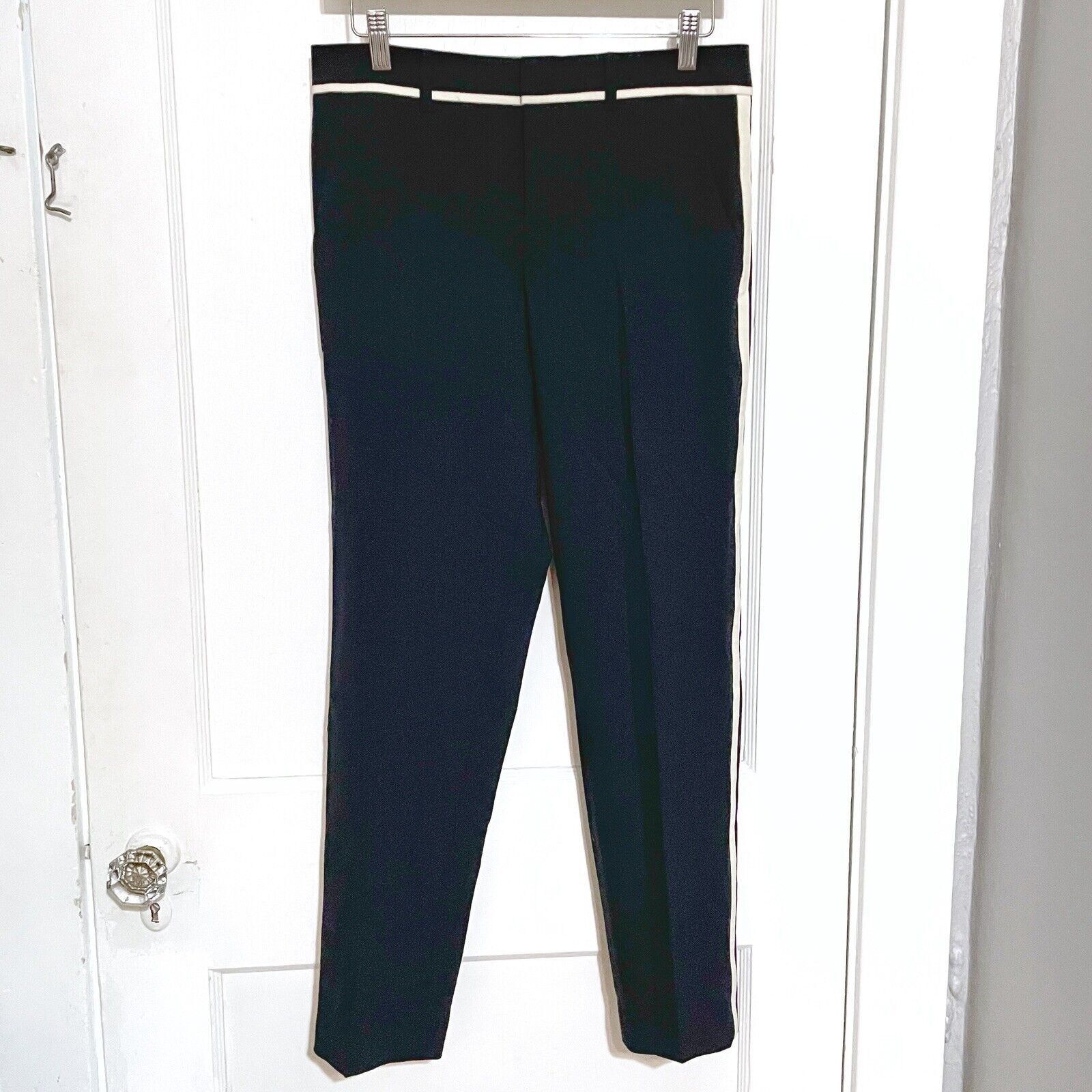 Vince VINCE Navy Tuxedo Side Stripe Dress Pants size 6 Wool Size 29" - 1 Thumbnail